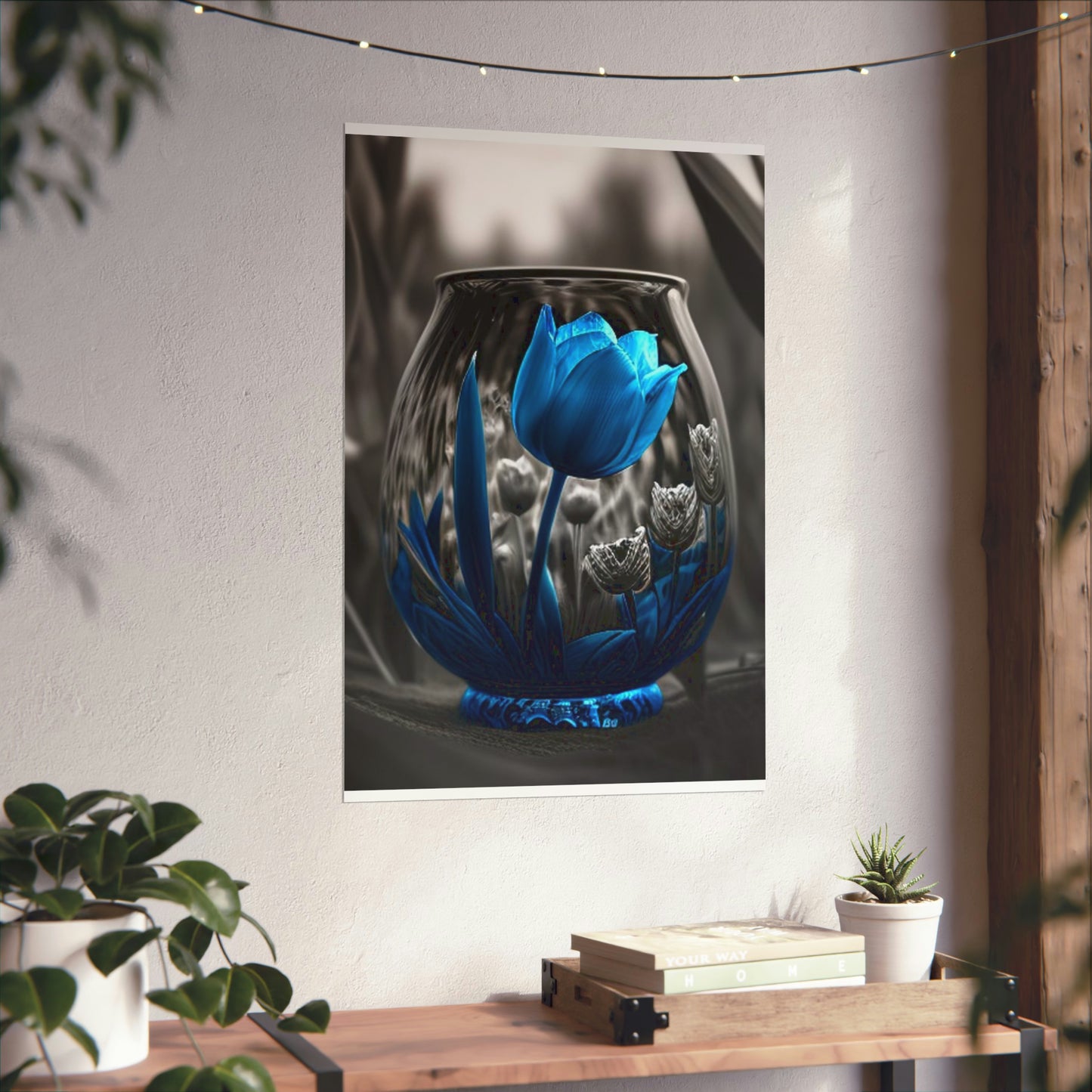 Premium Matte Vertical Posters Tulip Blue 4