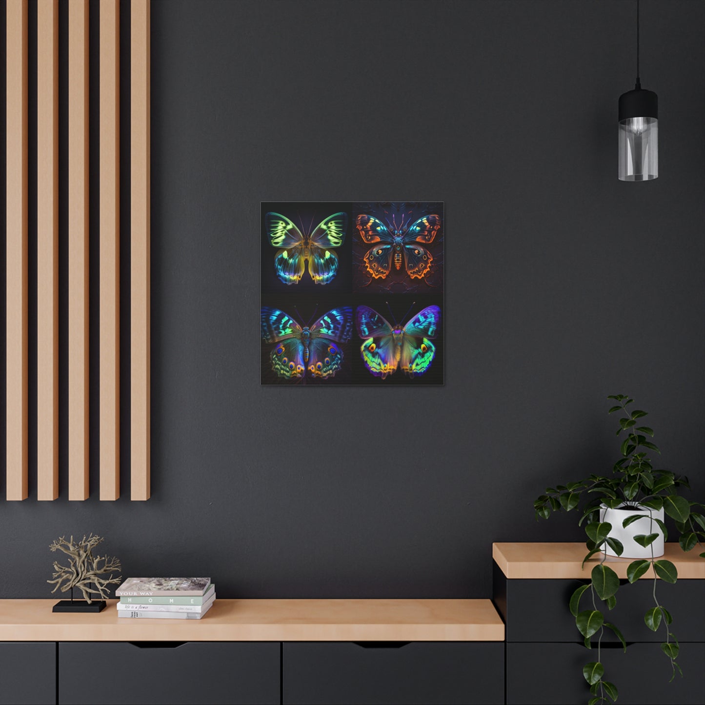 Canvas Gallery Wraps Neon Hue Butterfly 5