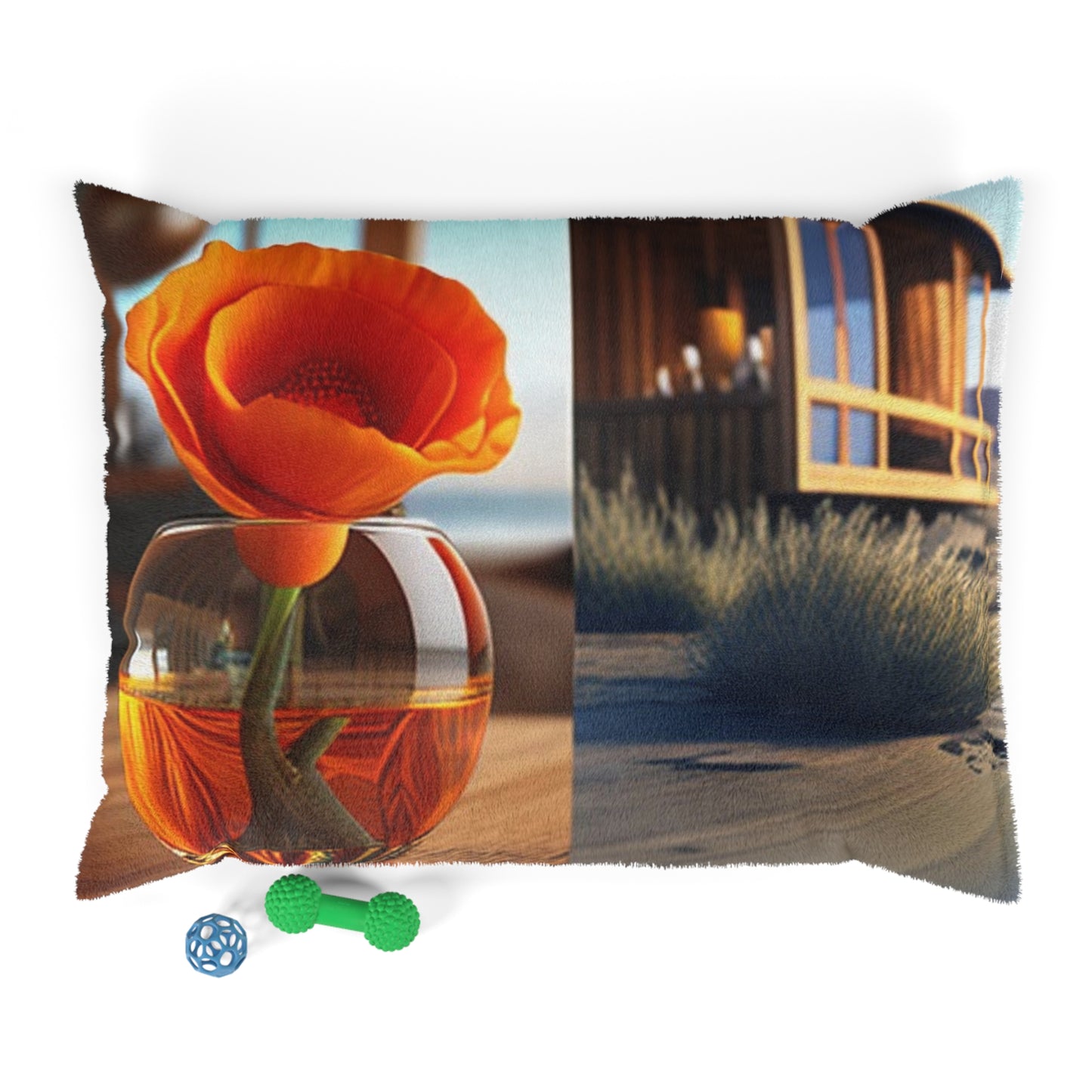 Pet Bed Poppy in a Glass Vase 3