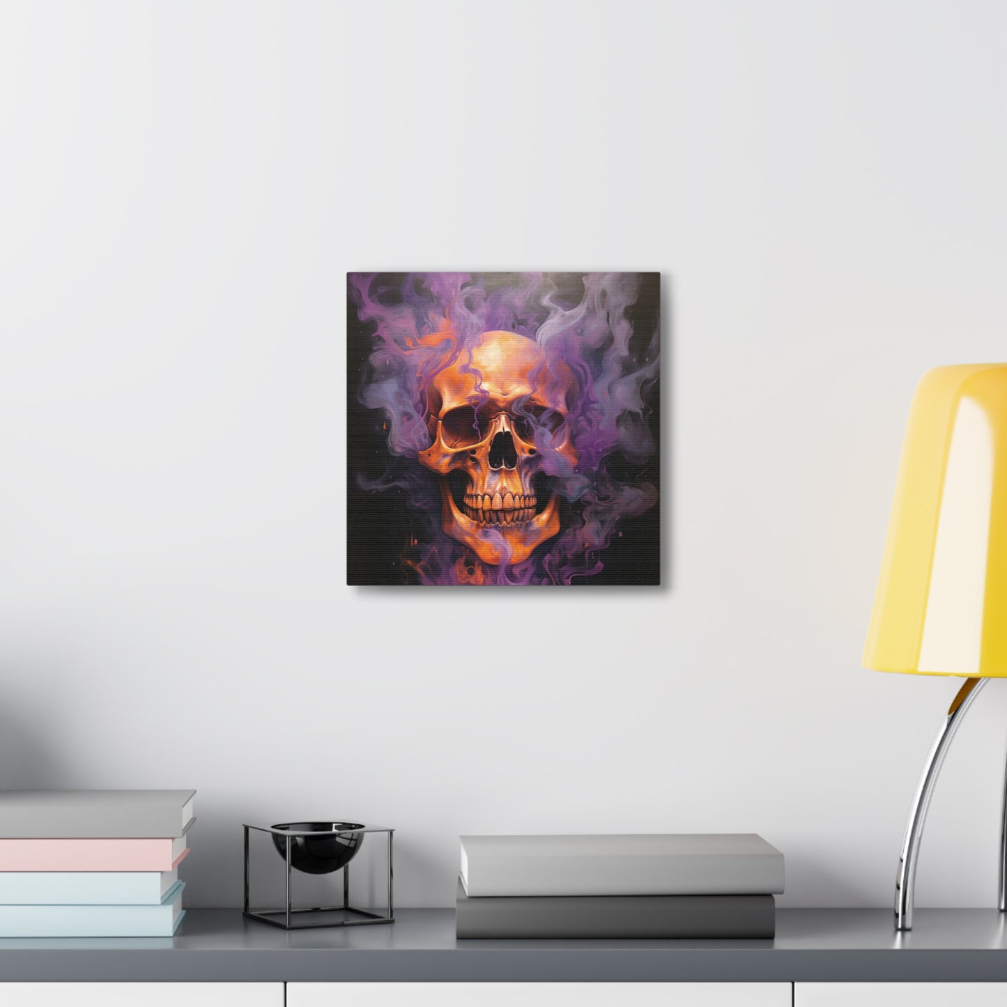 Canvas Gallery Wraps Skull Flames 4