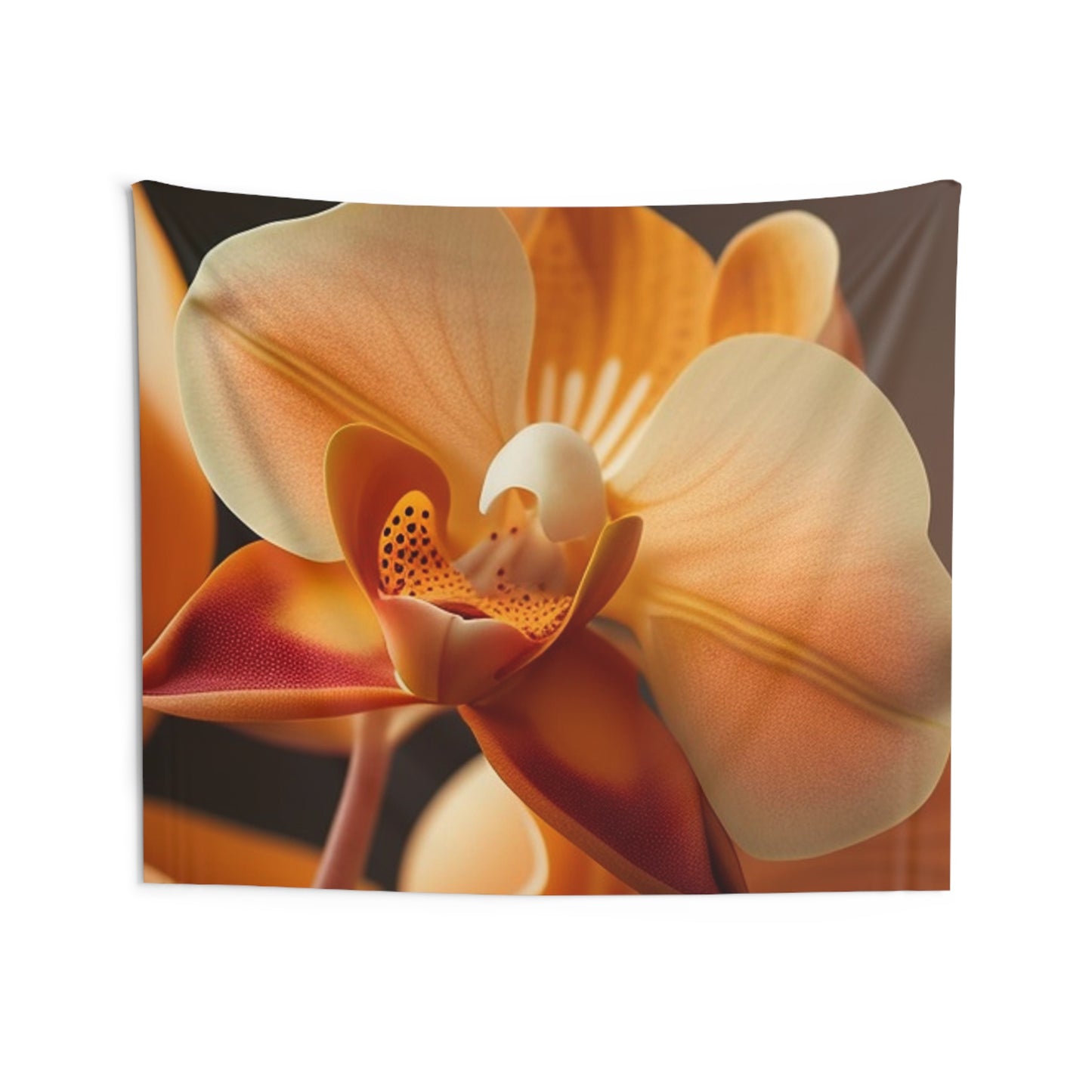 Indoor Wall Tapestries Orange Orchid 3