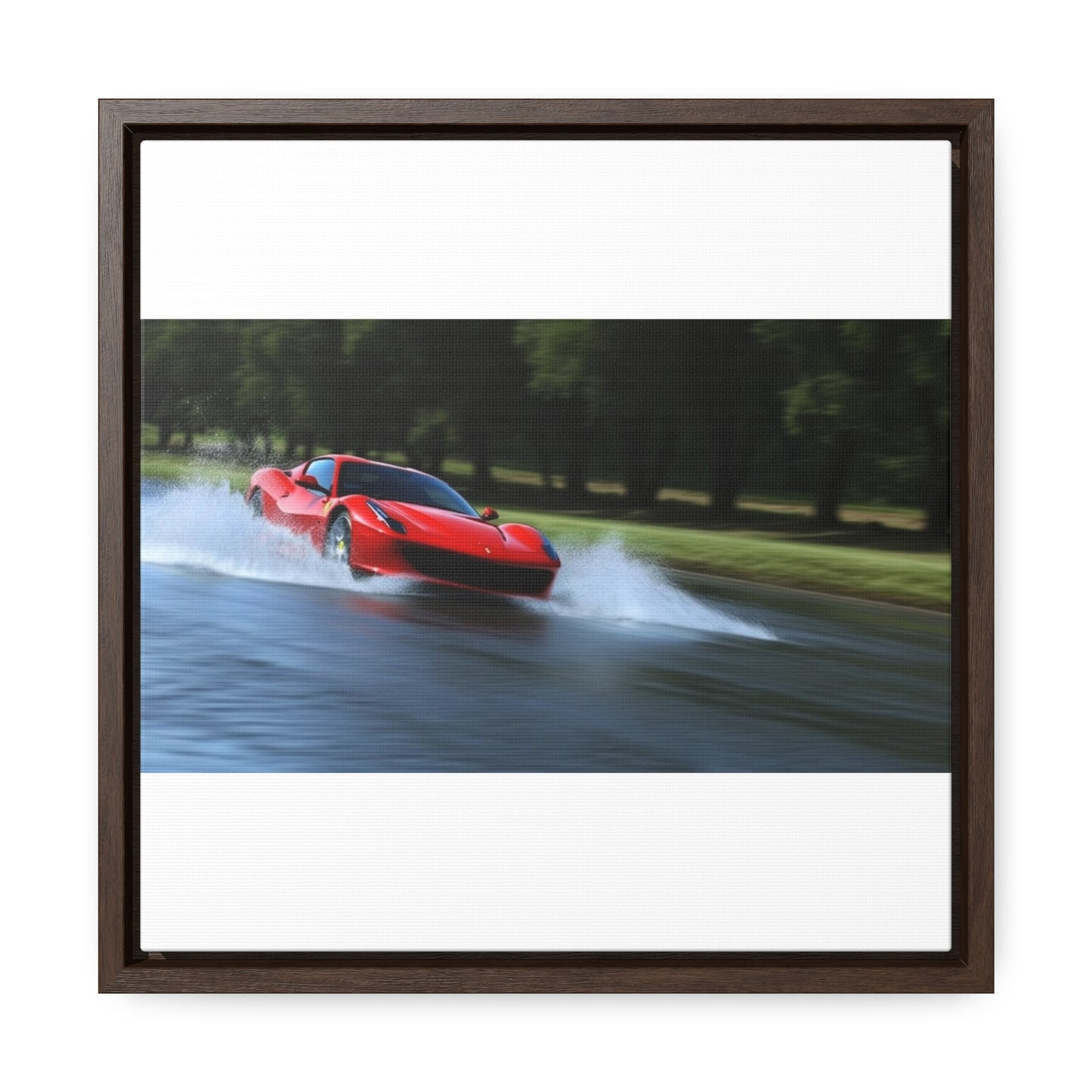 Gallery Canvas Wraps, Square Frame Water Ferrari Splash 3