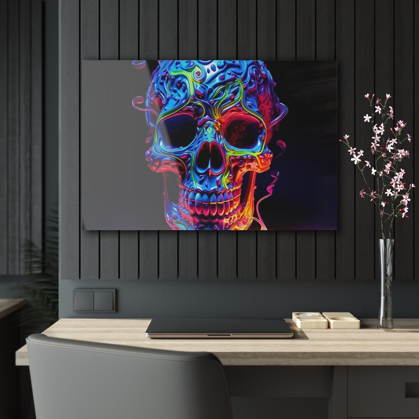 Acrylic Prints Macro Skull Color 3