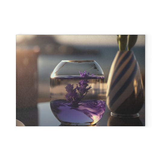 Glass Cutting Board Lavender in a vase 1