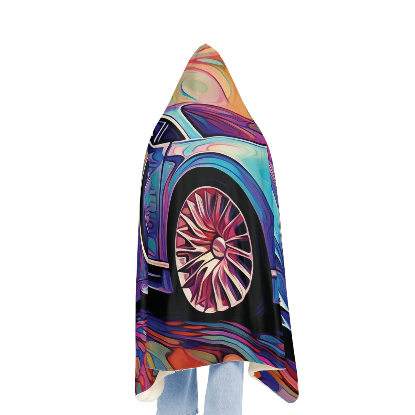 Snuggle Hooded Blanket Bugatti Abstract Concept 3