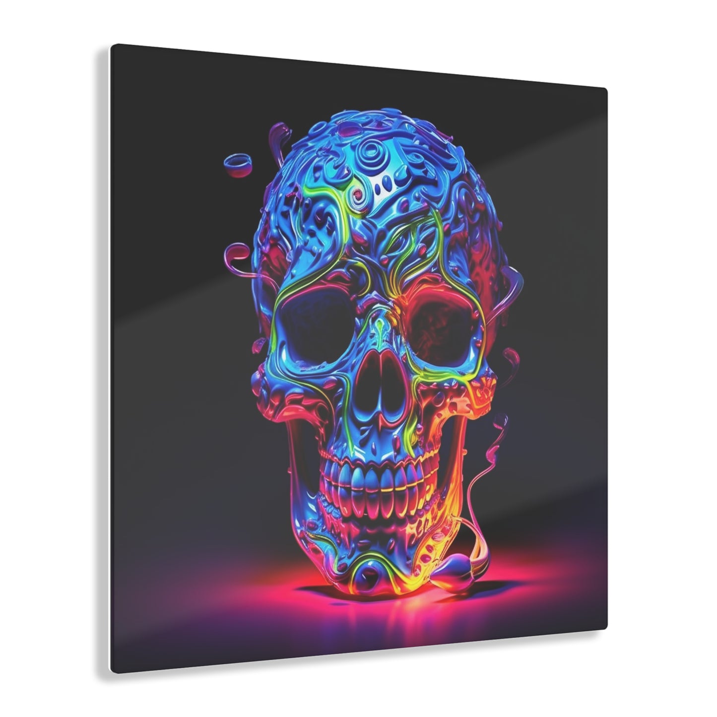 Acrylic Prints Macro Skull Color 3