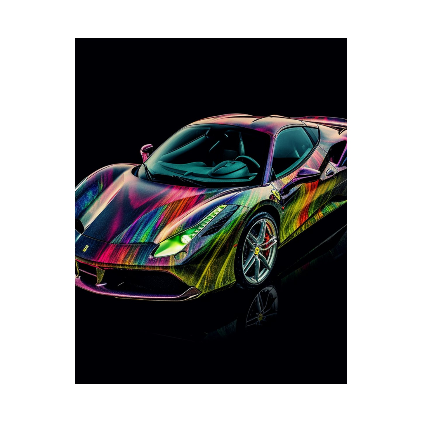 Premium Matte Vertical Posters Ferrari Color 3