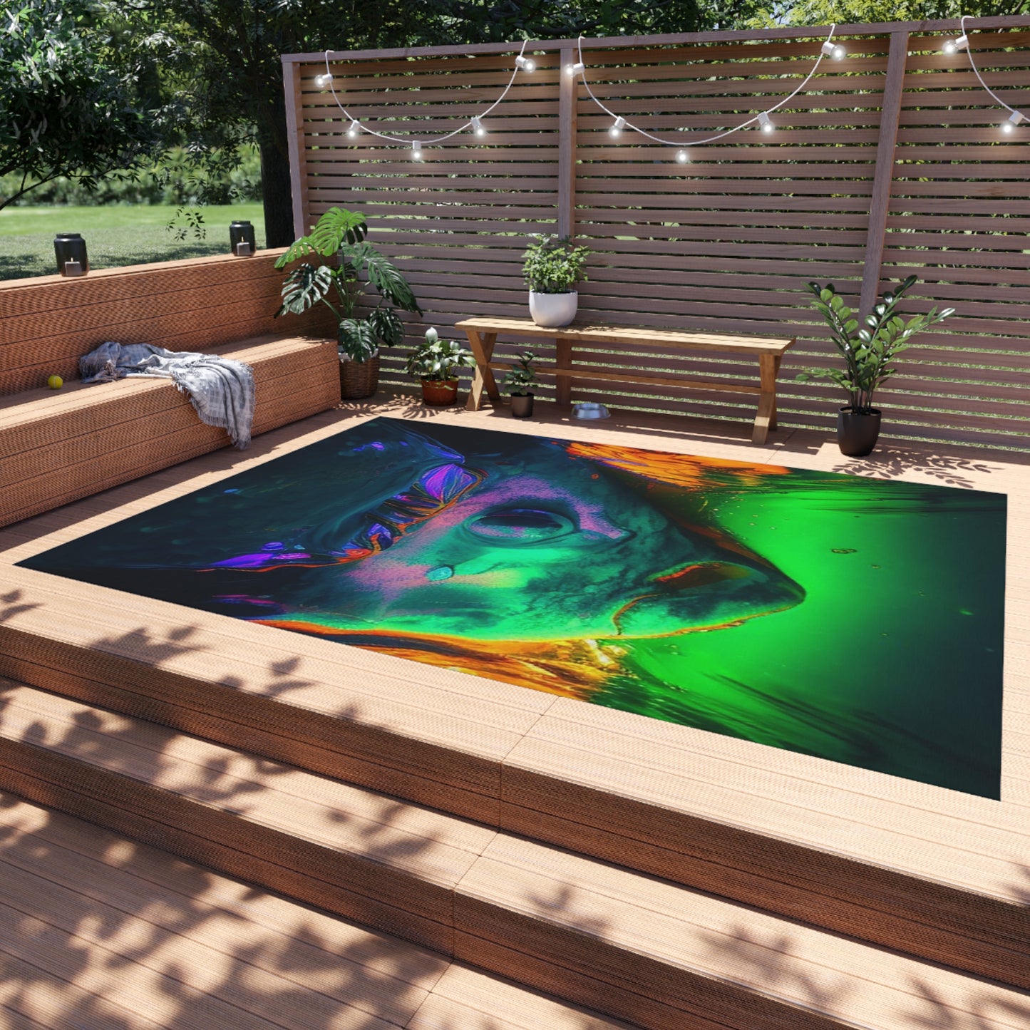 Outdoor Rug  Florescent Glow 1