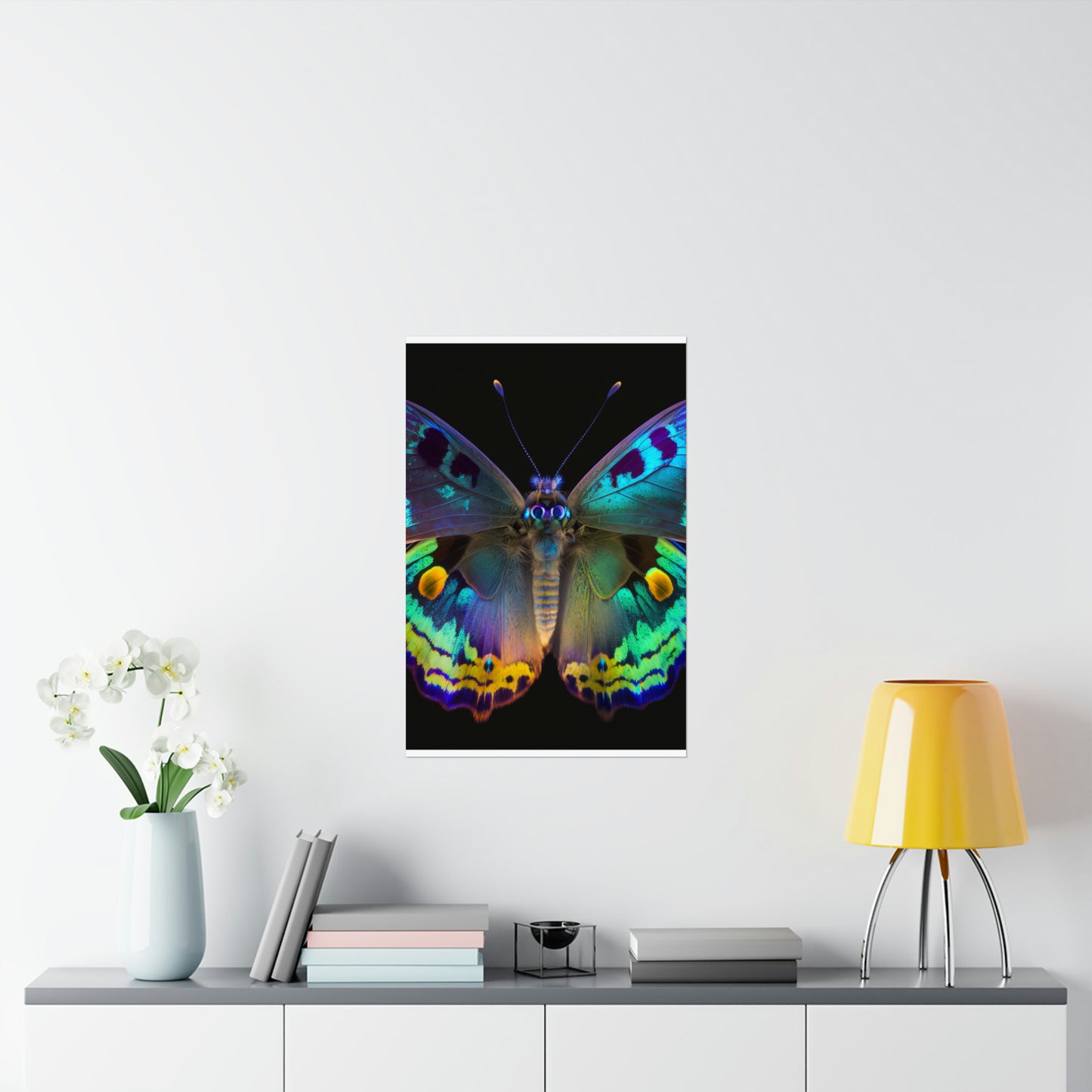 Premium Matte Vertical Posters Neon Hue Butterfly 4