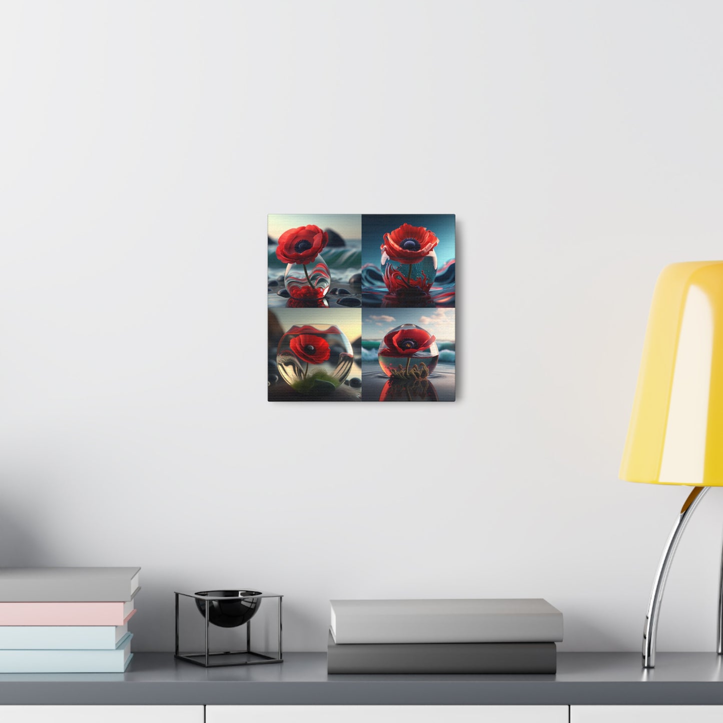 Canvas Gallery Wraps Red Anemone in a Vase 5