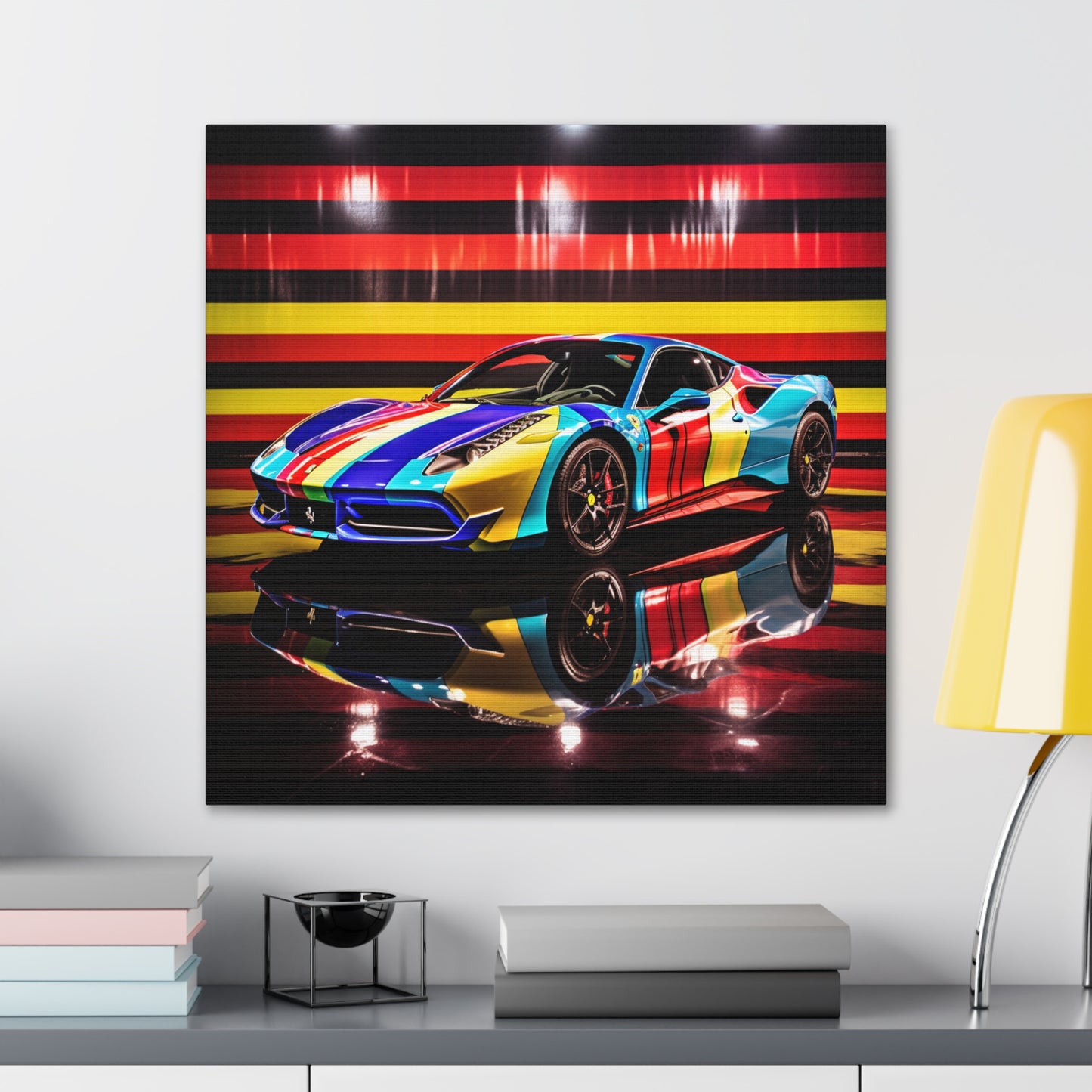 Canvas Gallery Wraps Hyper Colorfull Ferrari 2