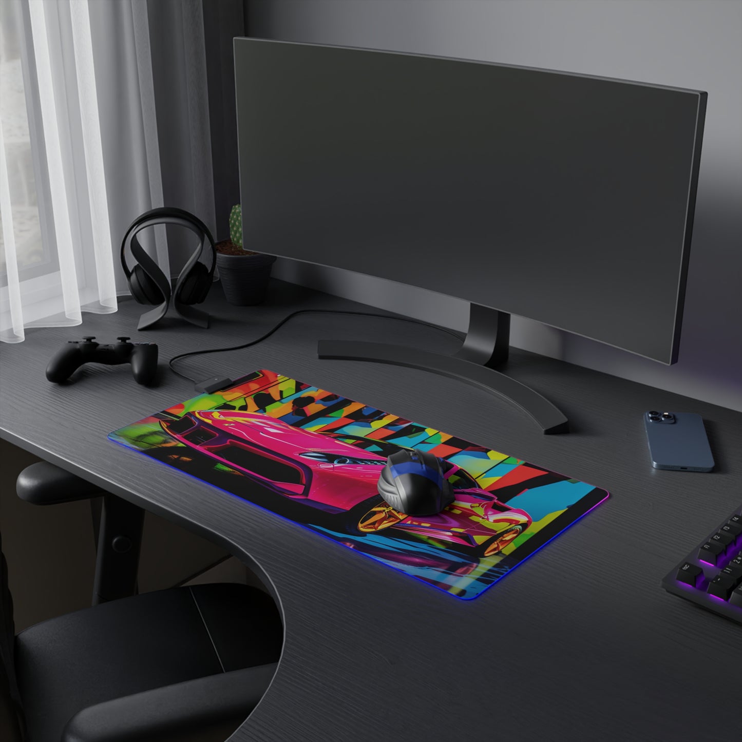 LED Gaming Mouse Pad Ferrari Flair Macro 1