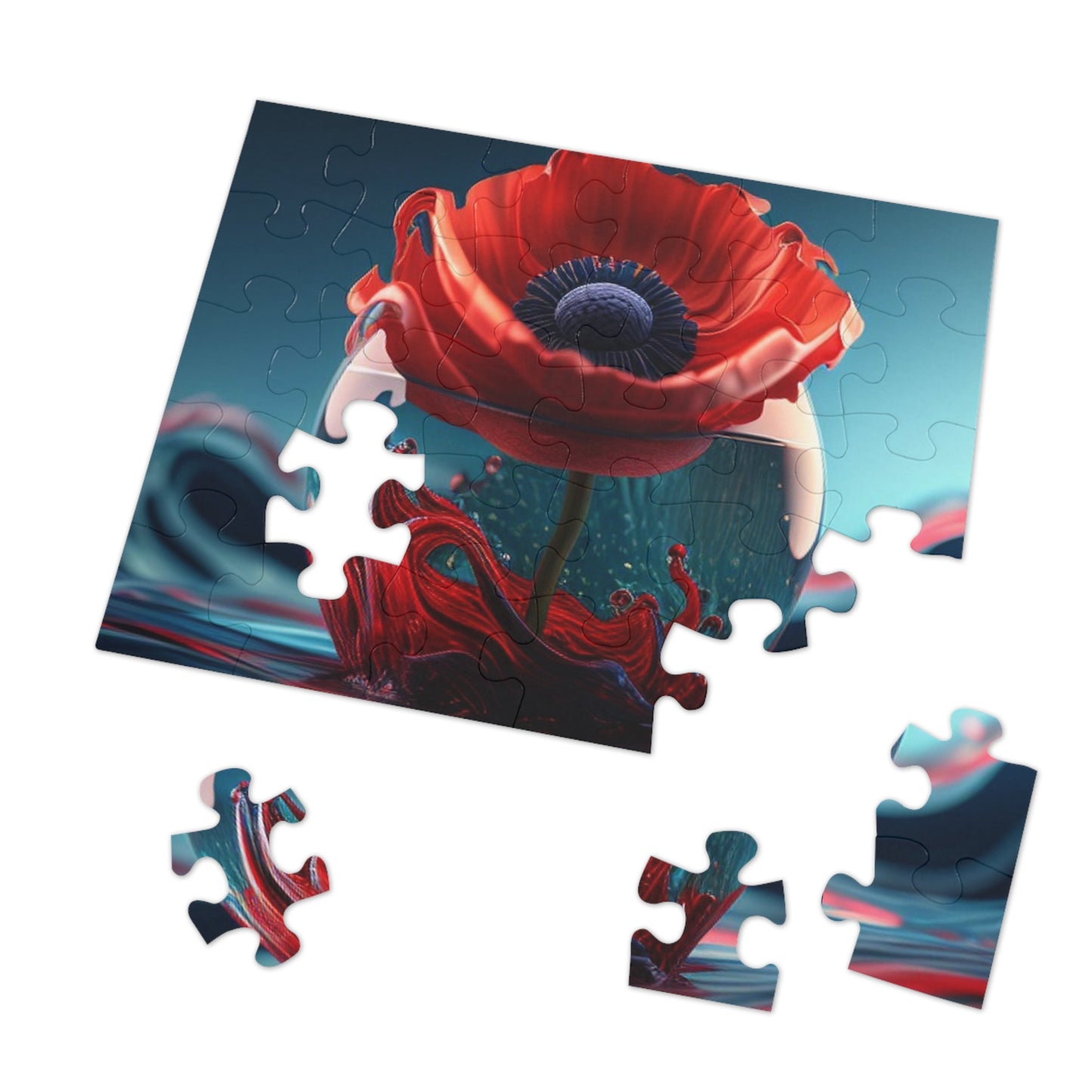 Jigsaw Puzzle (30, 110, 252, 500,1000-Piece) Red Anemone in a Vase 2