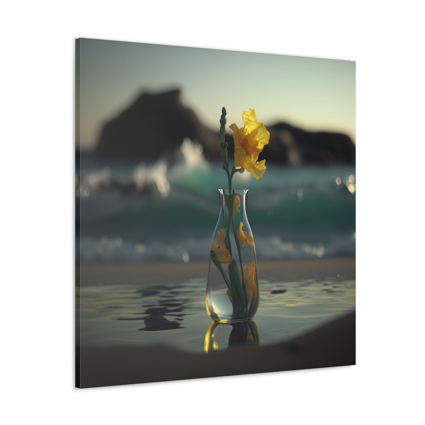 Canvas Gallery Wraps Yellow Gladiolus glass 2
