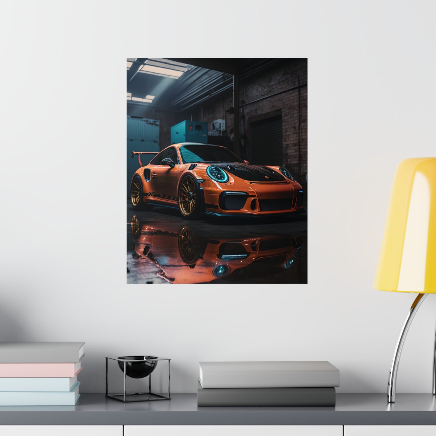 Premium Matte Vertical Posters Porsche Color 1