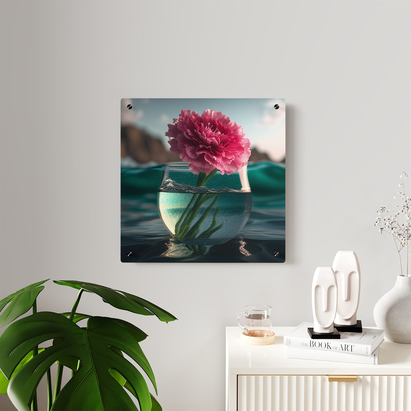 Acrylic Wall Art Panels Carnation 1