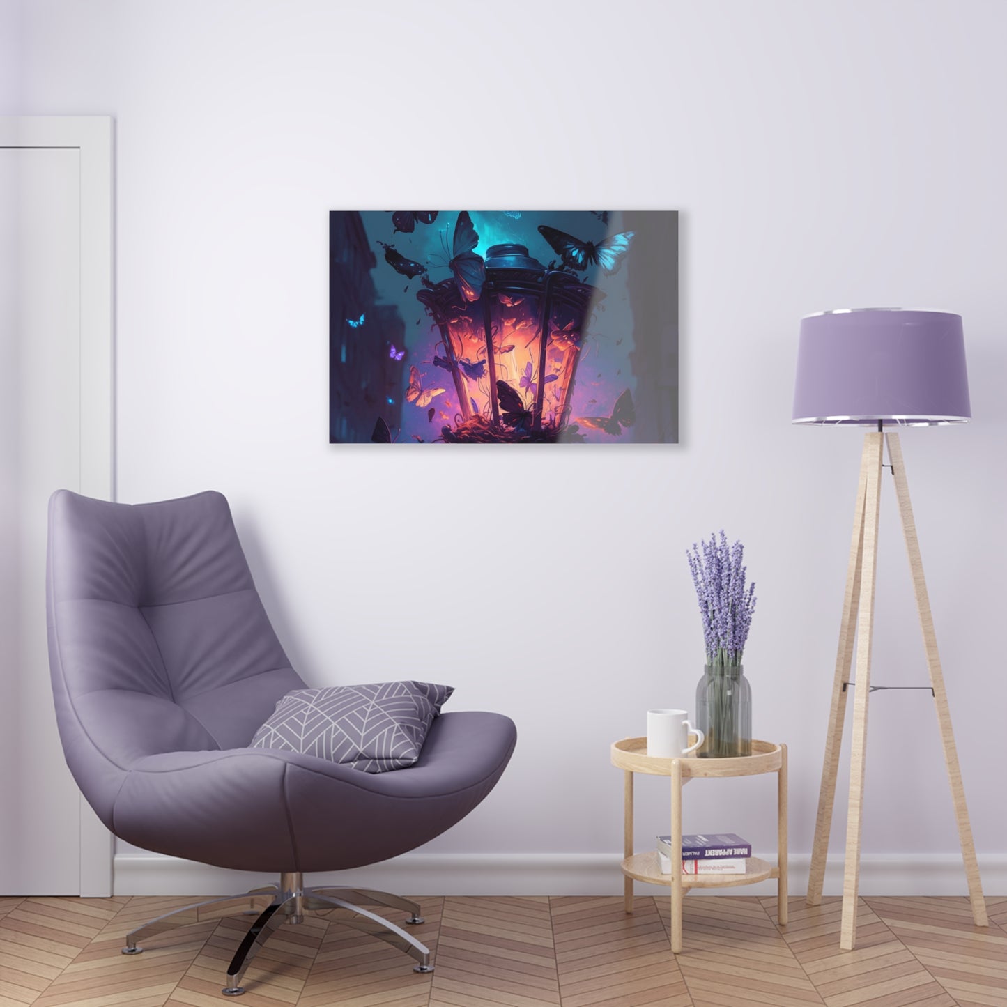 Acrylic Prints Street Light Butterfly 3