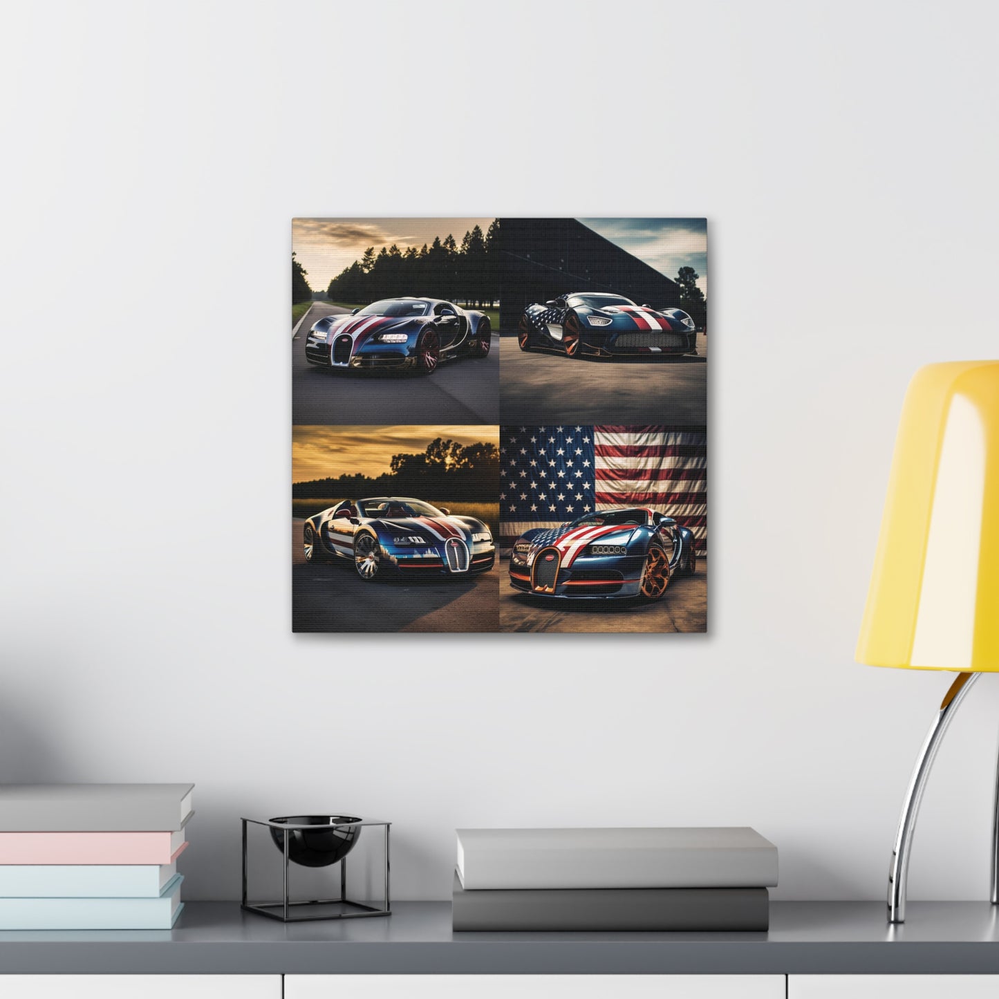 Canvas Gallery Wraps Bugatti Flag American 5