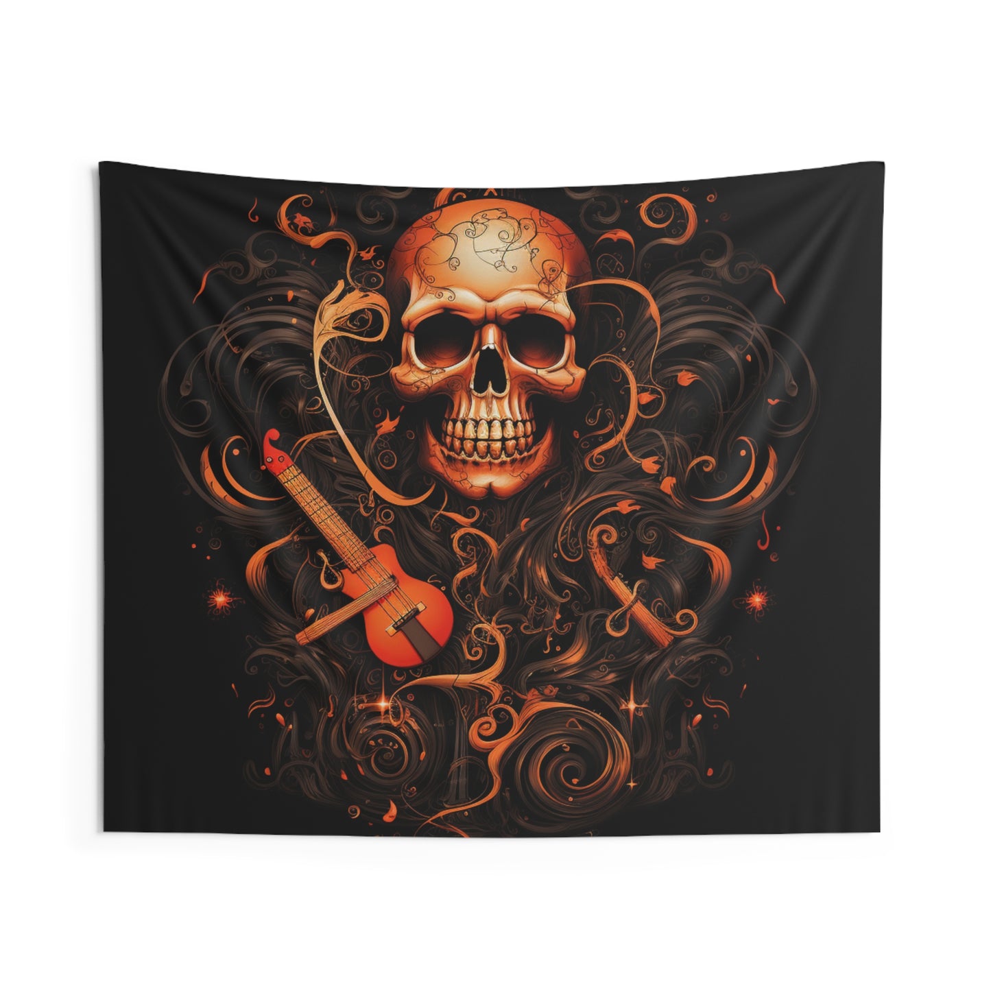 Indoor Wall Tapestries Skull Treble Clef 4