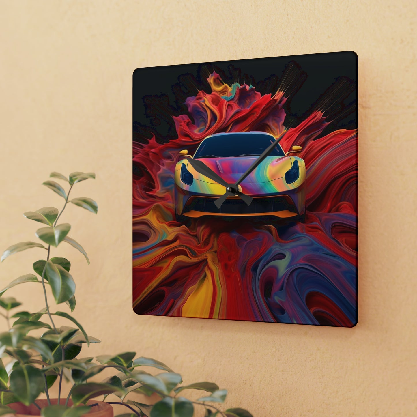 Acrylic Wall Clock Ferrari Water Fusion 1