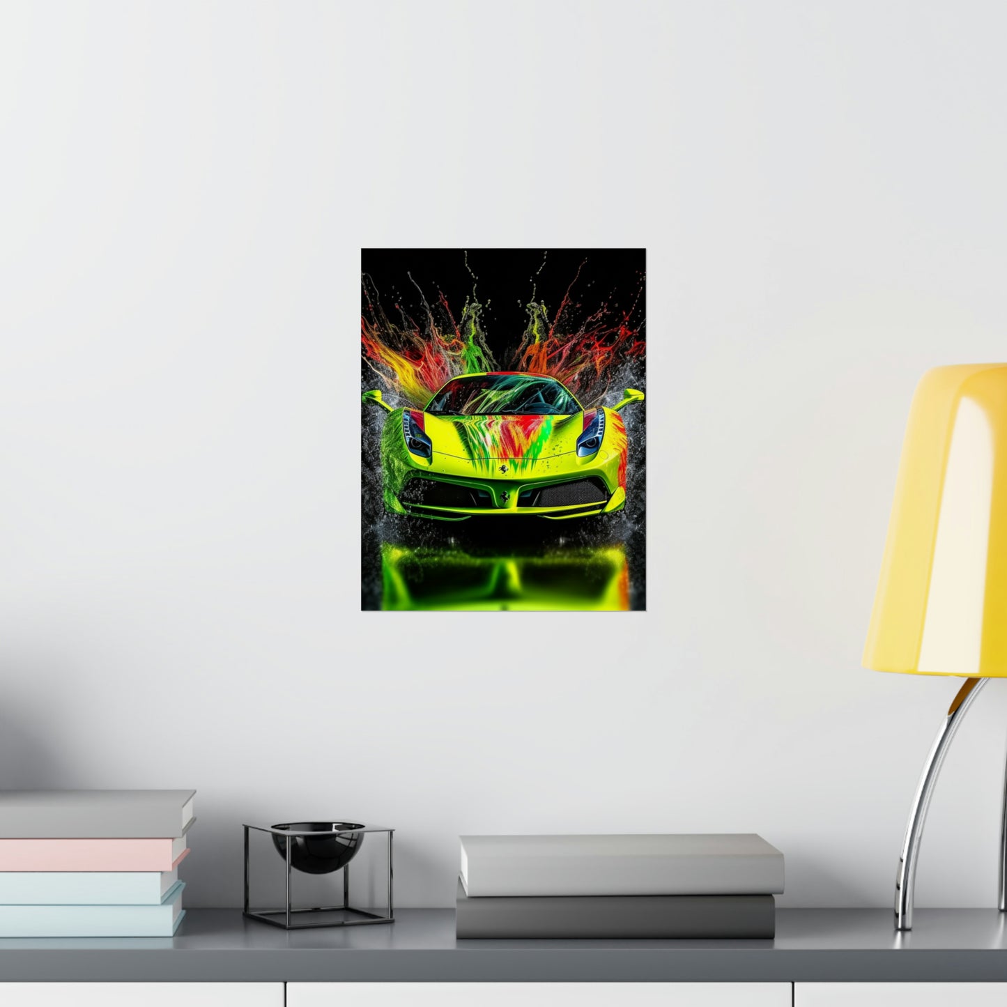 Premium Matte Vertical Posters Farrari Water 1