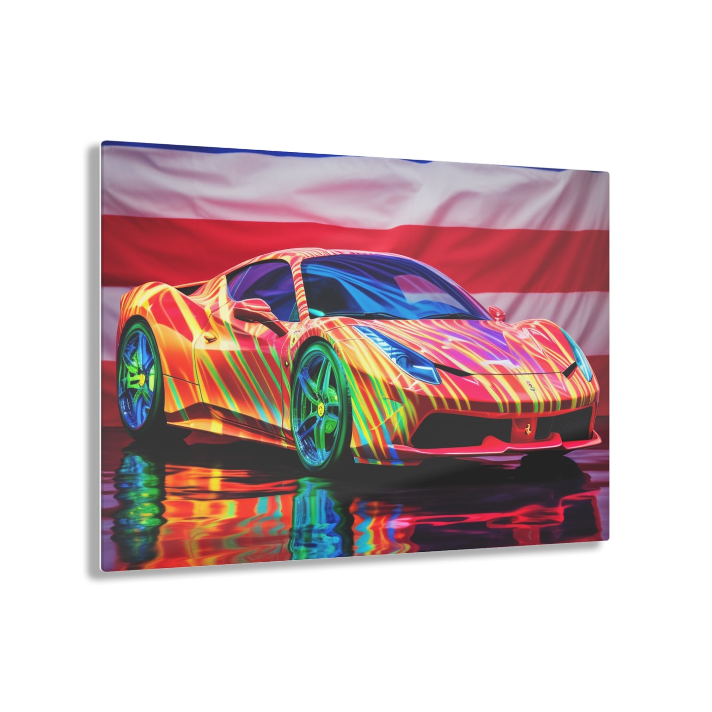 Acrylic Prints Hyper Colorfull Ferrari 4