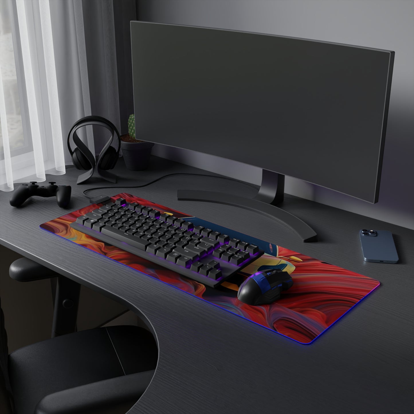 LED Gaming Mouse Pad Ferrari Water Fusion 1