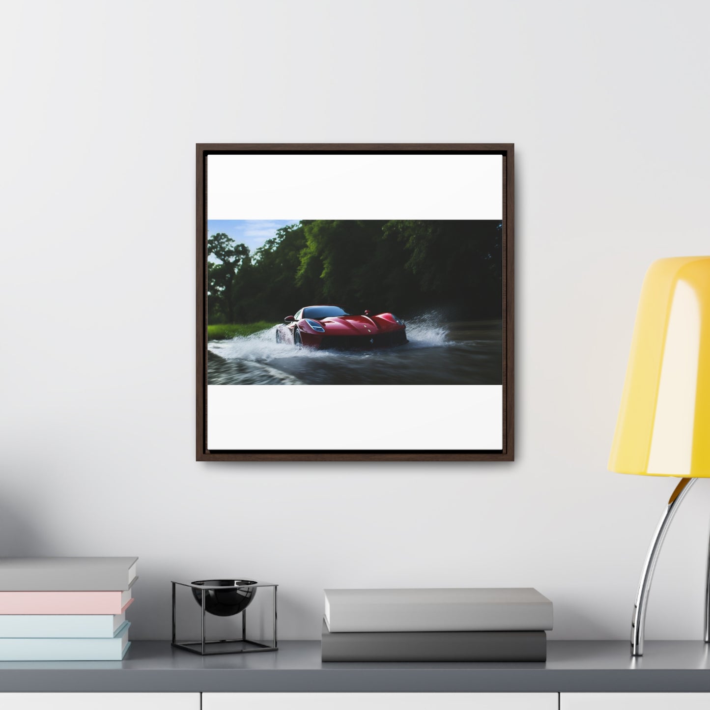 Gallery Canvas Wraps, Square Frame Water Ferrari Splash 1