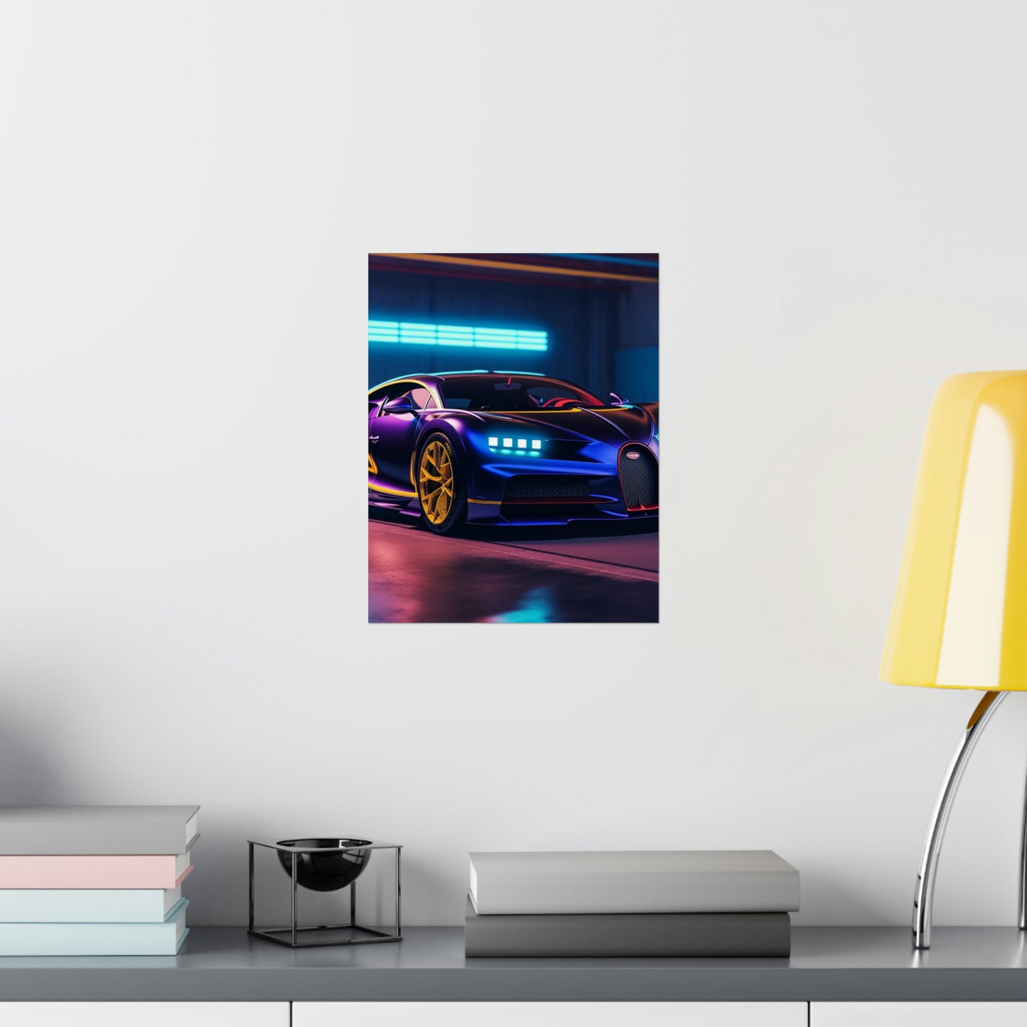 Premium Matte Vertical Posters Hyper Bugatti Neon Chiron 4