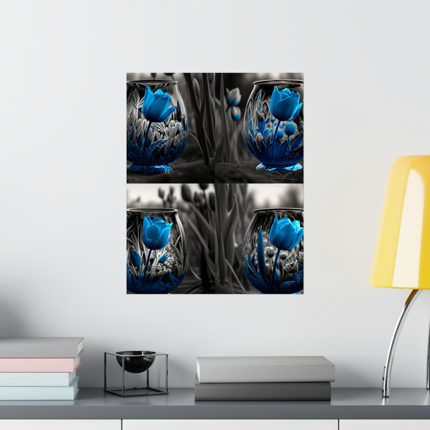 Premium Matte Vertical Posters Tulip Blue 5