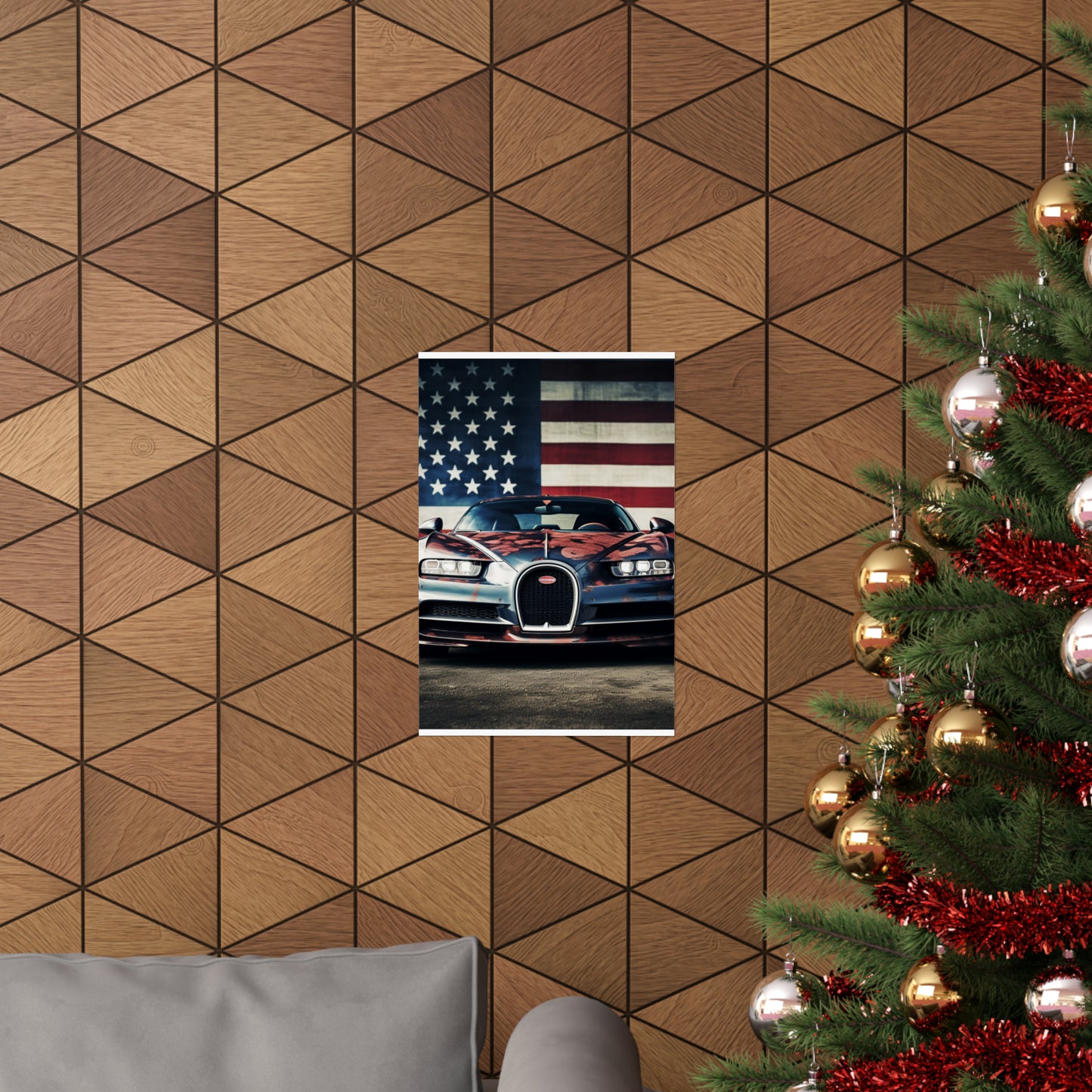 Premium Matte Vertical Posters Bugatti Flag 3