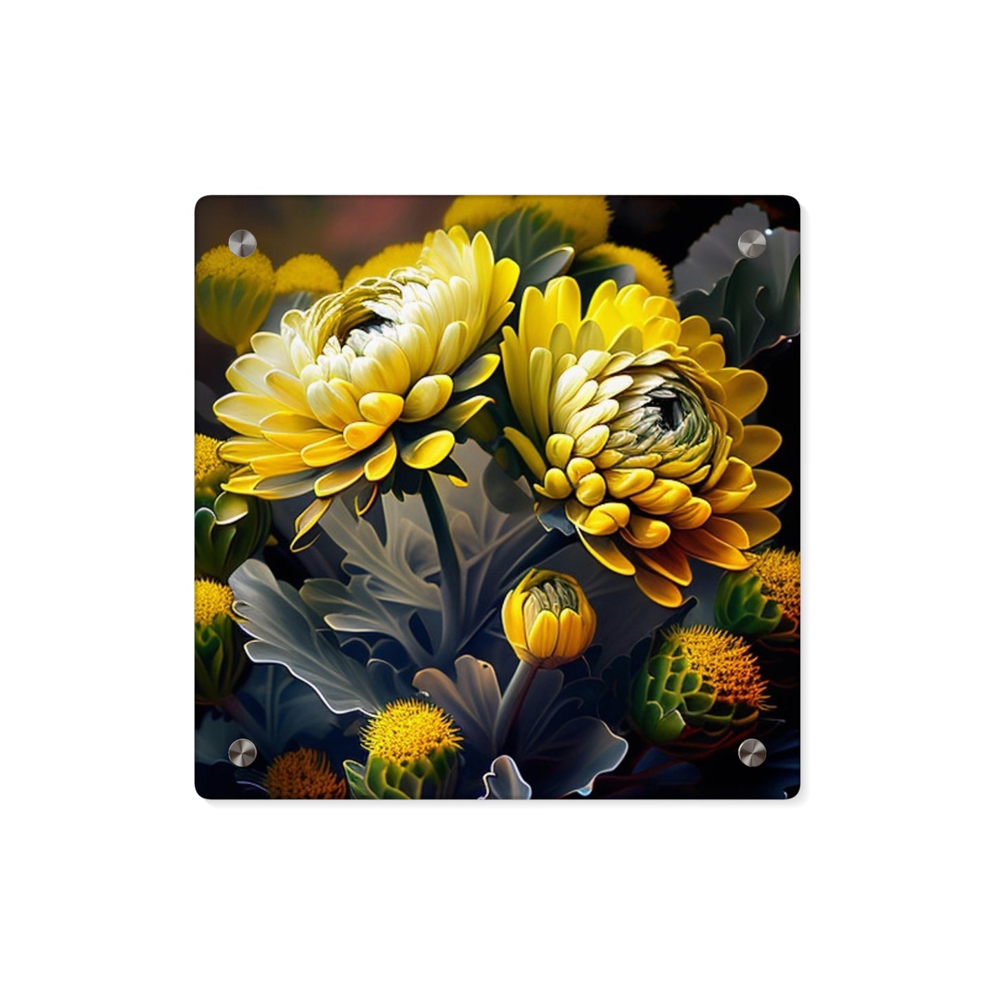 Acrylic Wall Art Panels Yellow Hermosas Flores Amarillas 2