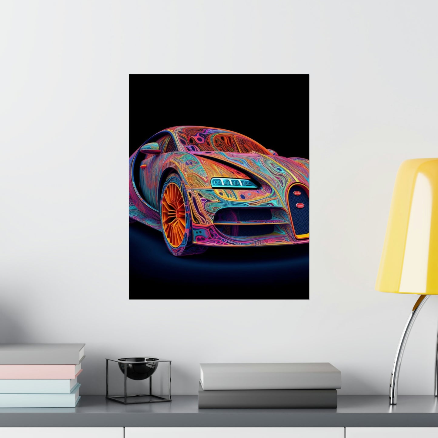 Premium Matte Vertical Posters Bugatti Abstract Concept 1