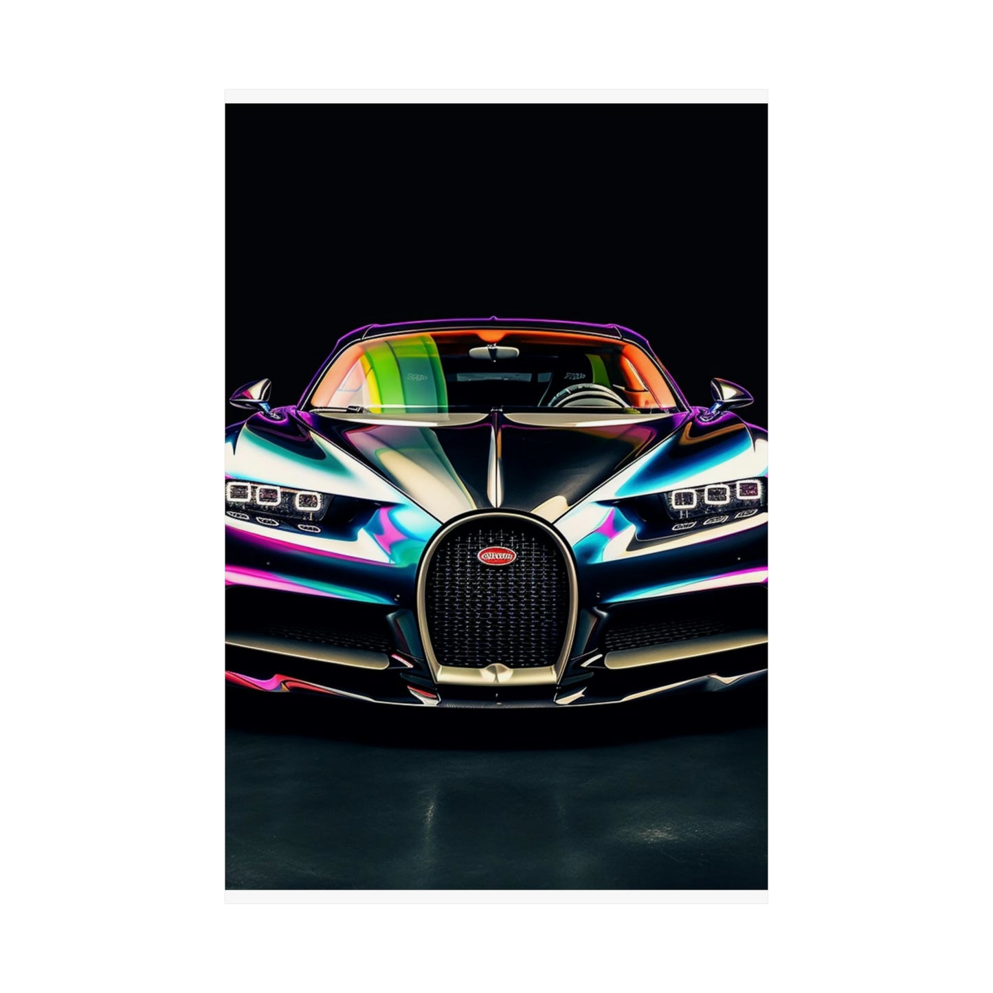 Premium Matte Vertical Posters Hyper Bugatti Chiron 4