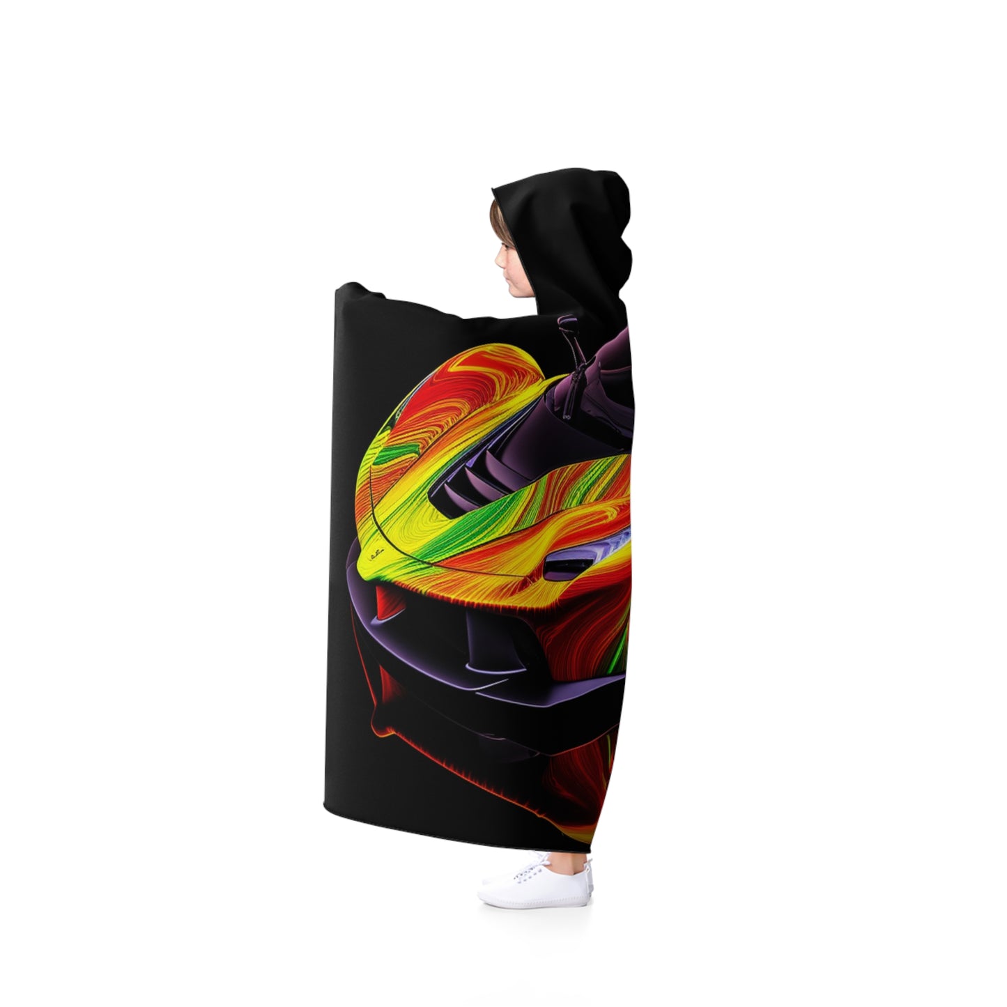 Hooded Blanket Ferrari Neon 4