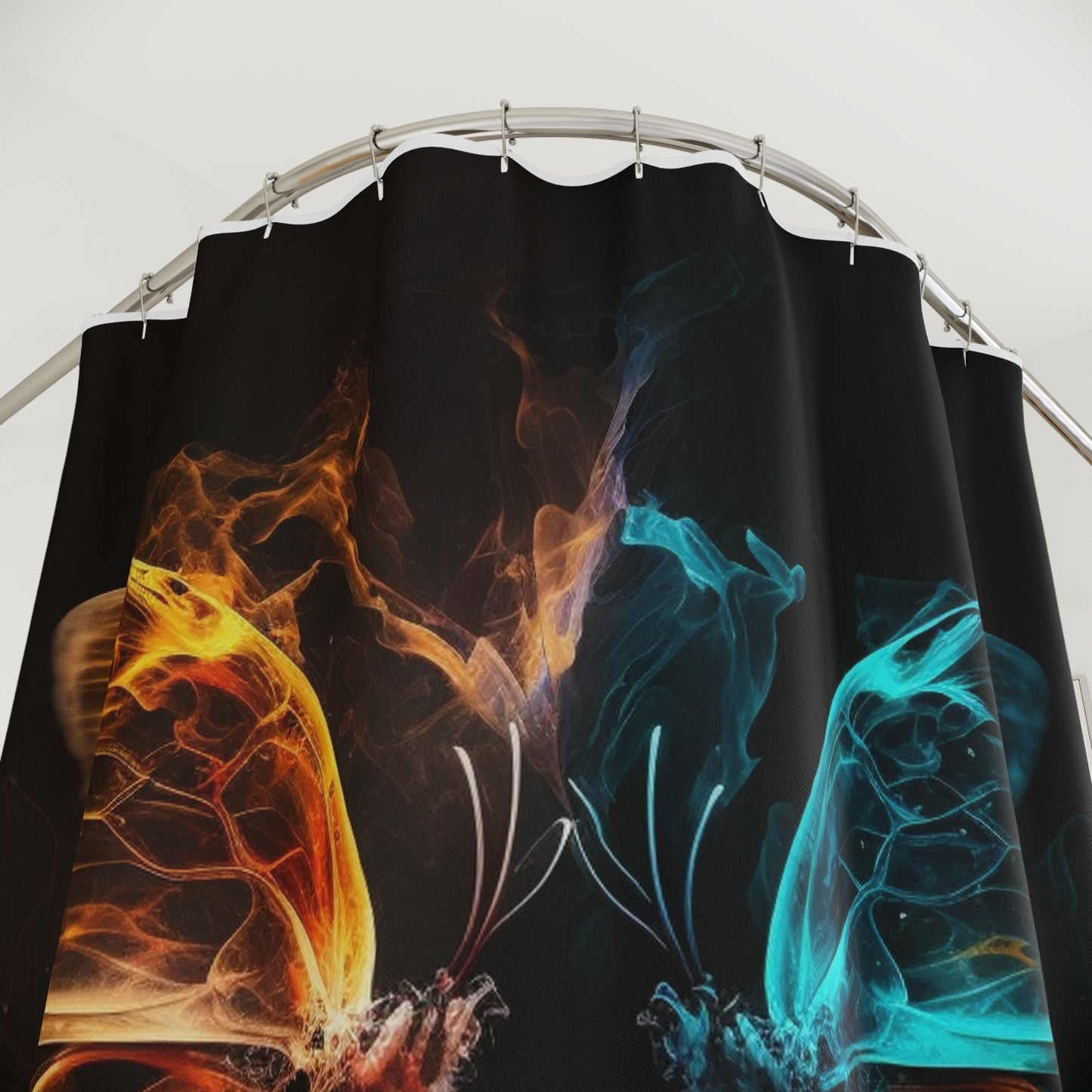 Polyester Shower Curtain Kiss Neon Butterfly 6