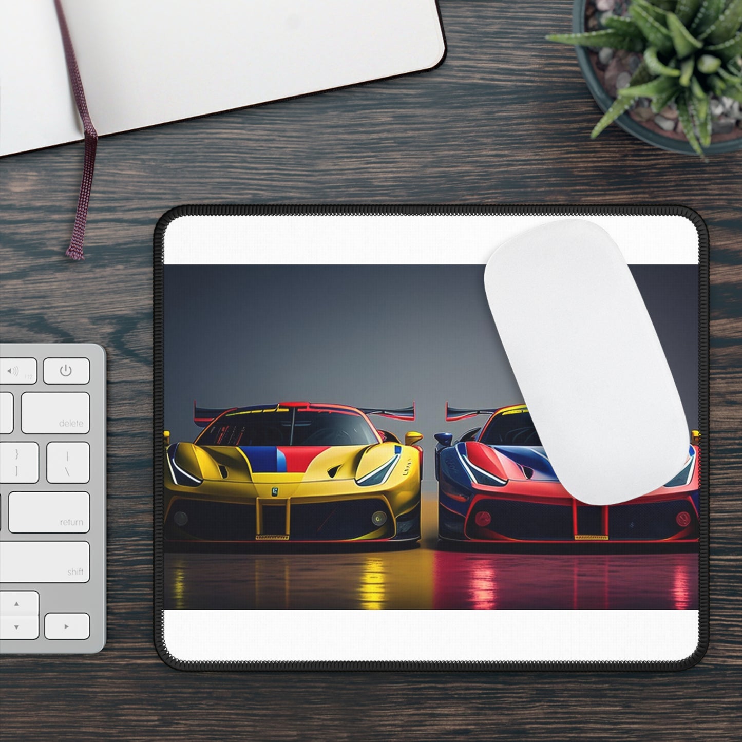 Gaming Mouse Pad  Ferrari Red Blue 1