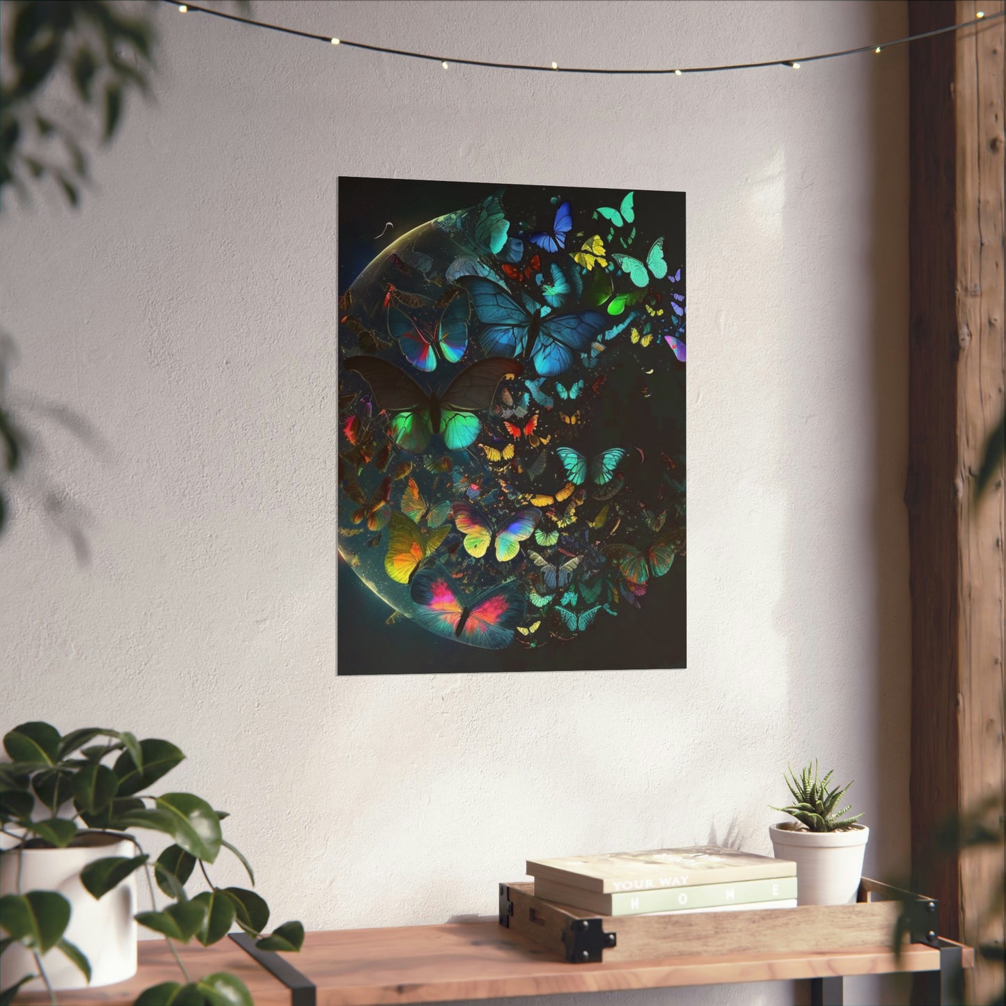 Premium Matte Vertical Posters Moon Butterfly 4