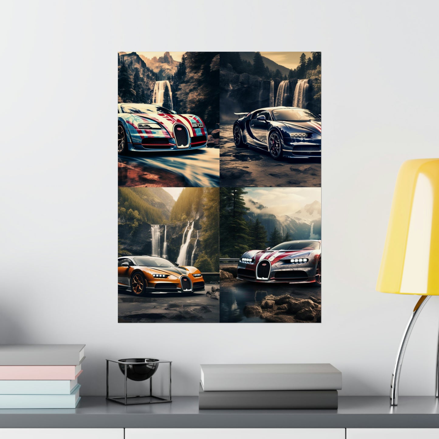 Premium Matte Vertical Posters Bugatti Waterfall 5