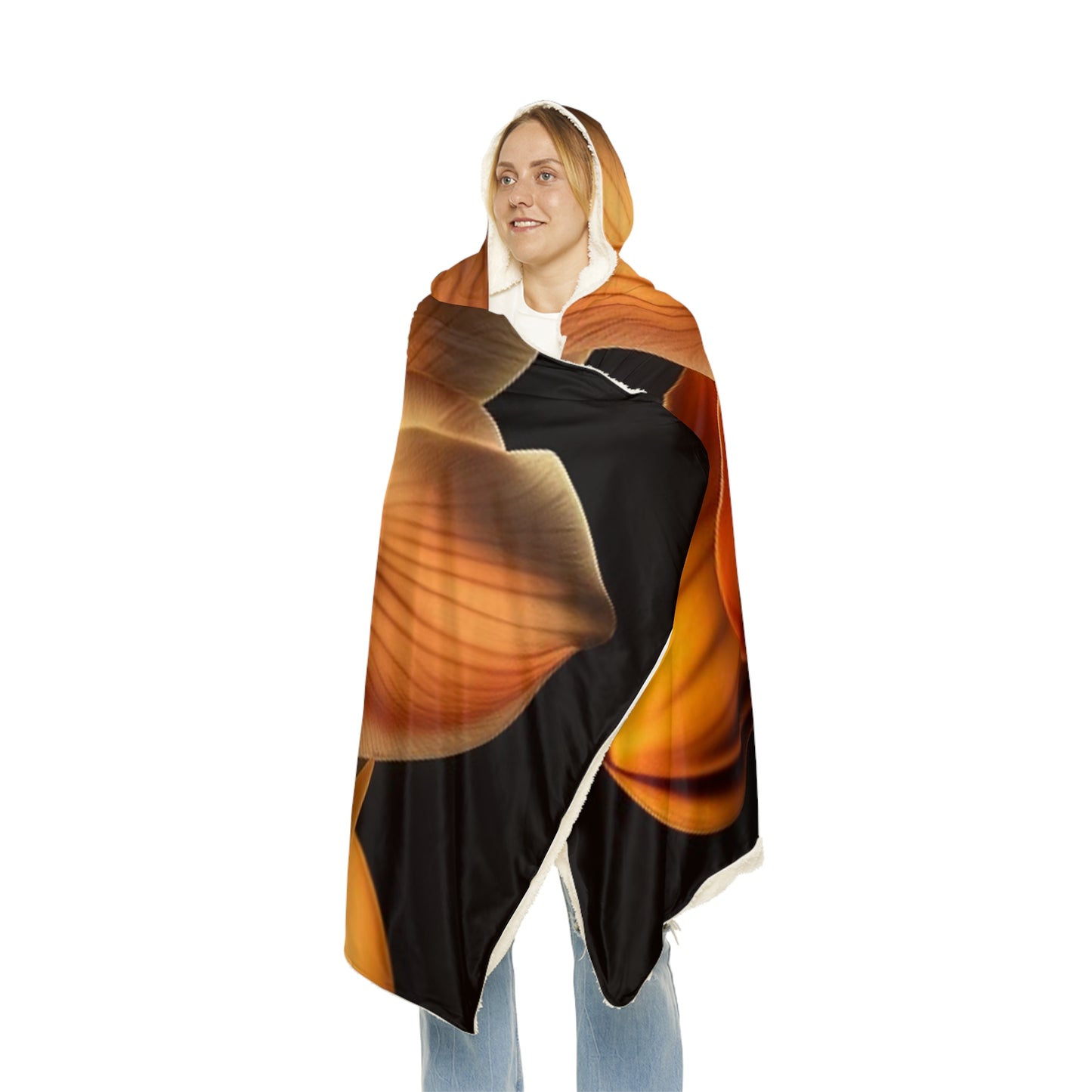 Snuggle Hooded Blanket Orange Orchid 2