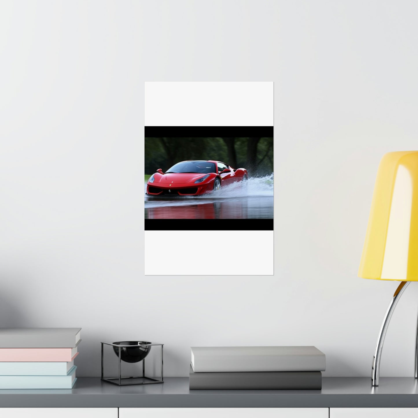 Premium Matte Vertical Posters Water Ferrari Splash 2