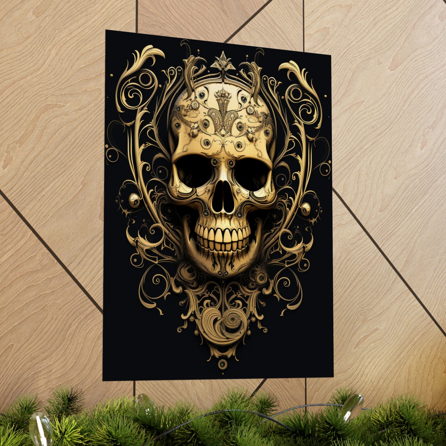 Premium Matte Vertical Posters Skull Treble Clef 3