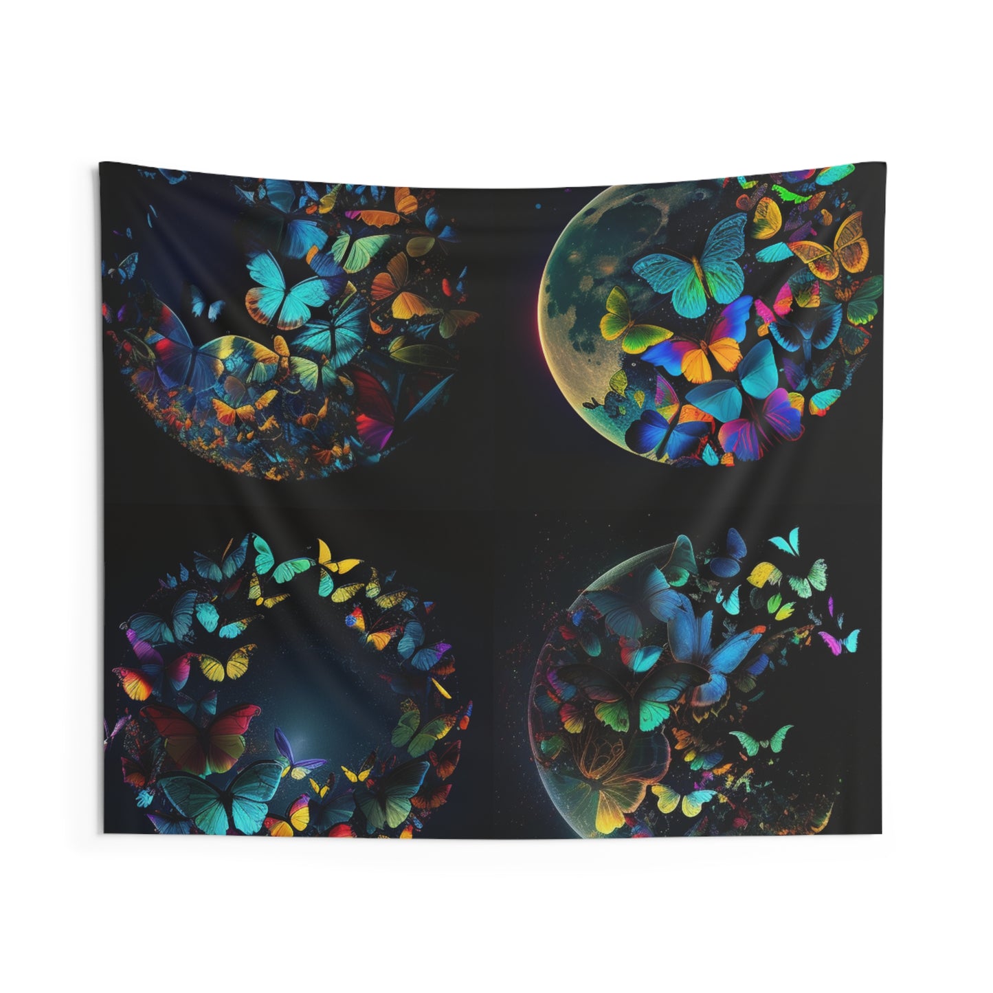 Indoor Wall Tapestries Moon Butterfly 5