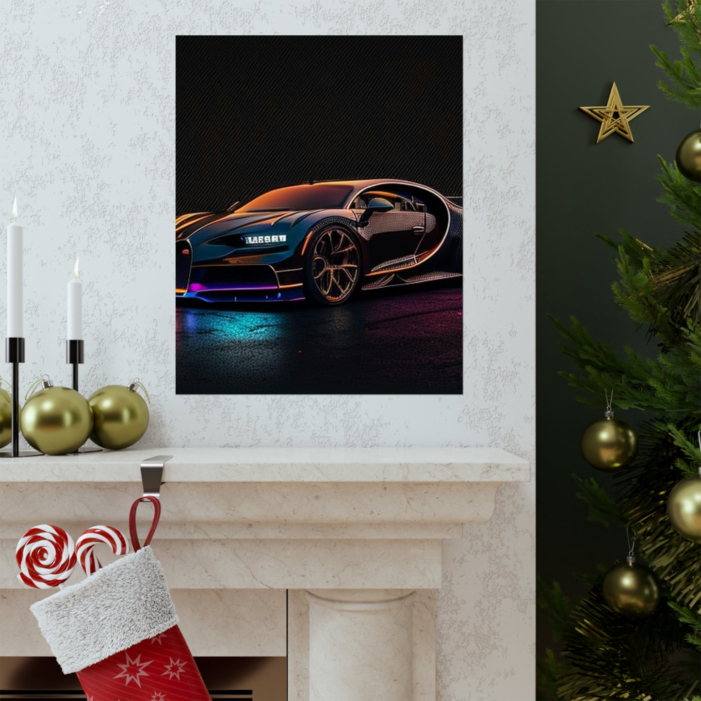 Premium Matte Vertical Posters Bugatti Chiron Super 4