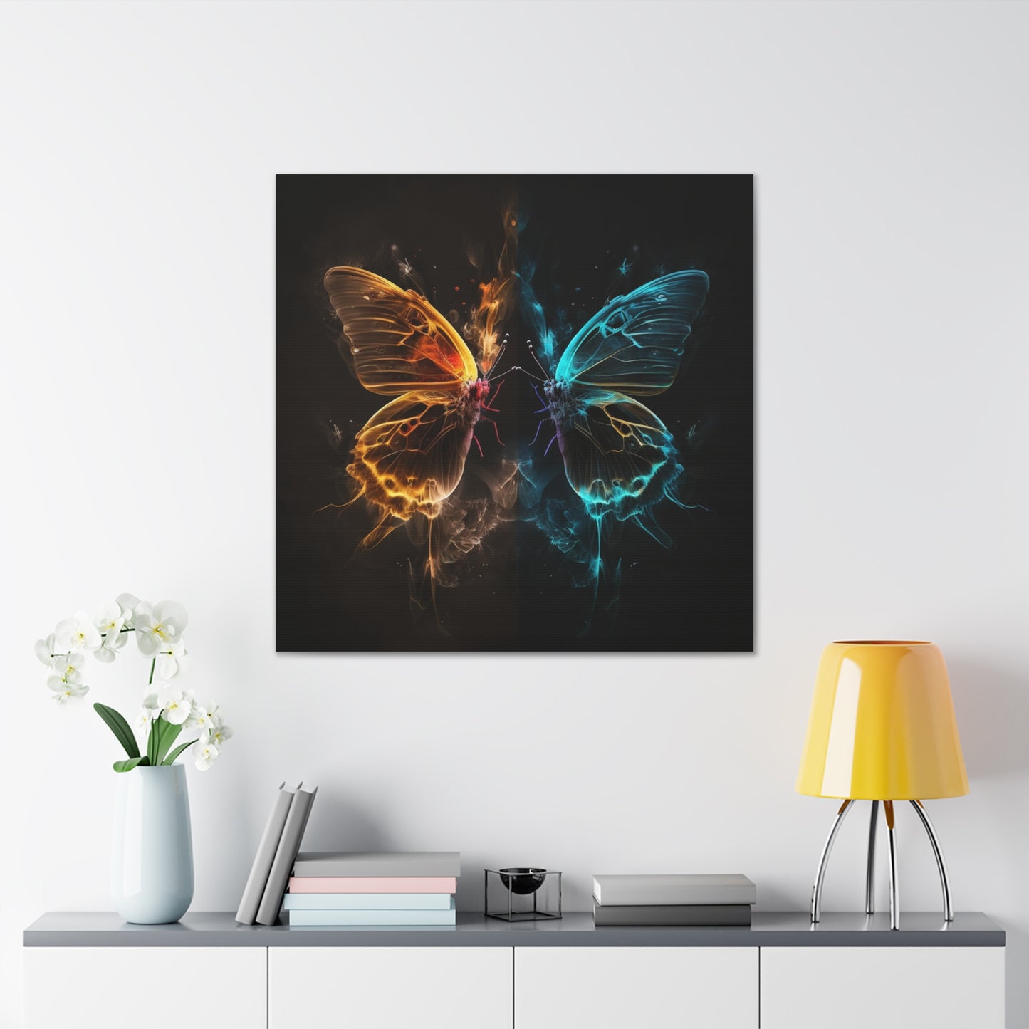 Canvas Gallery Wraps Kiss Neon Butterfly 7