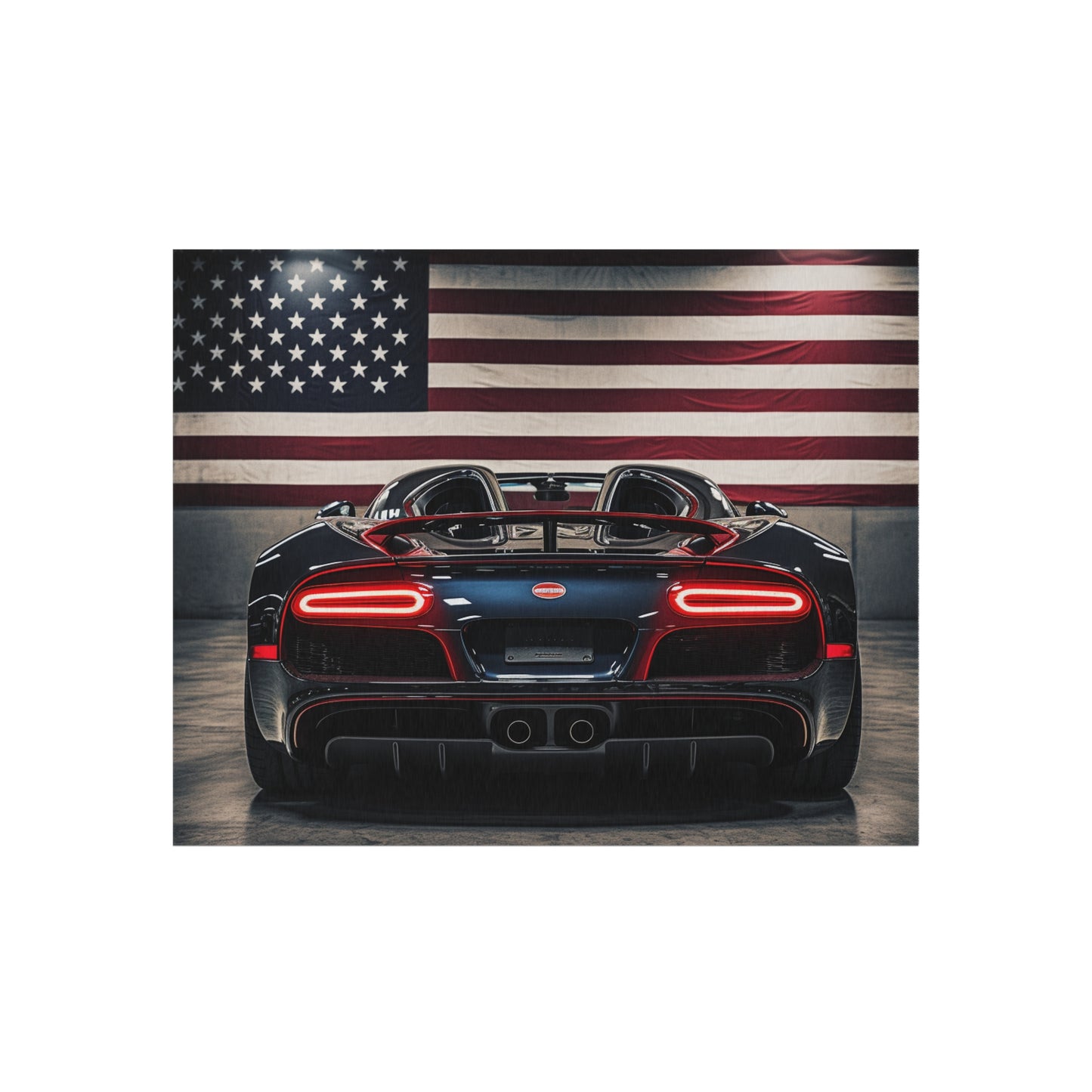 Outdoor Rug  American Flag Background Bugatti 4