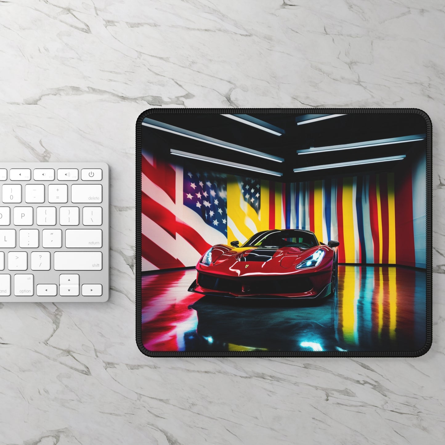 Gaming Mouse Pad  Macro Flag Ferrari 2