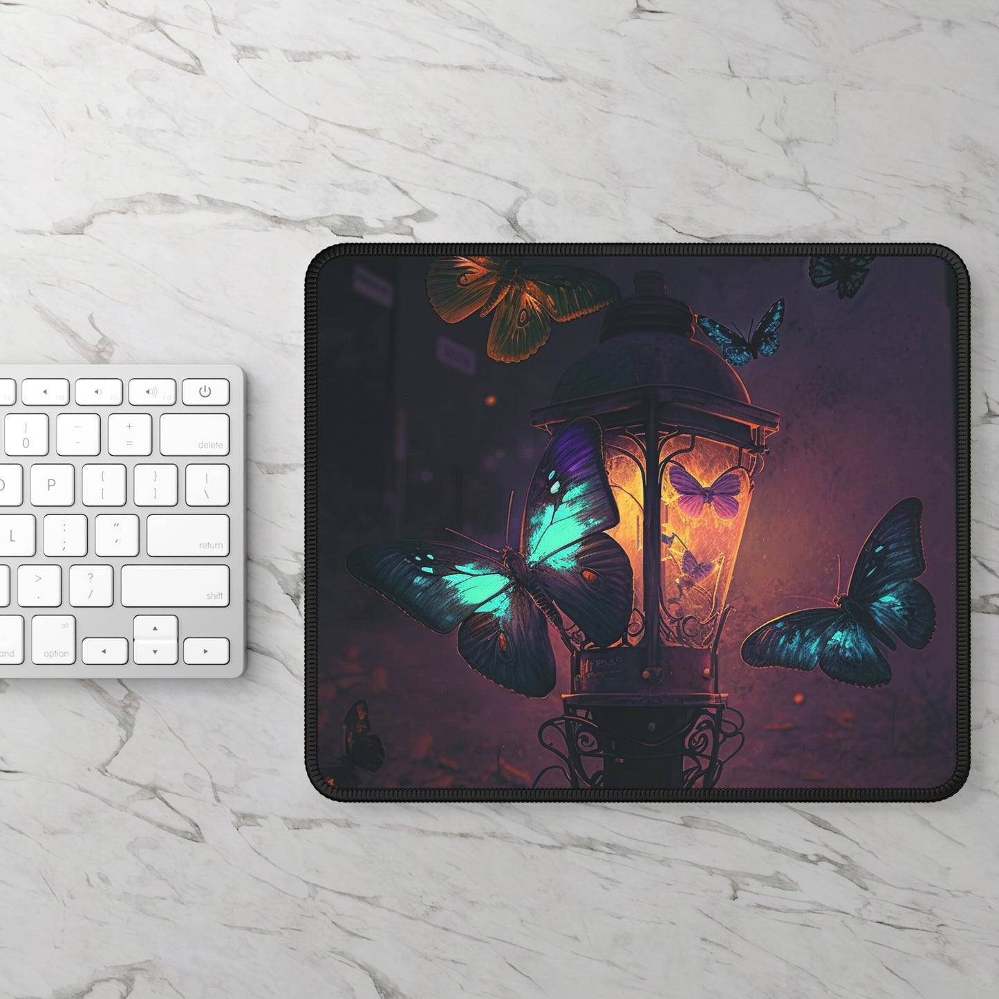 Gaming Mouse Pad  Street Light Butterfly 4