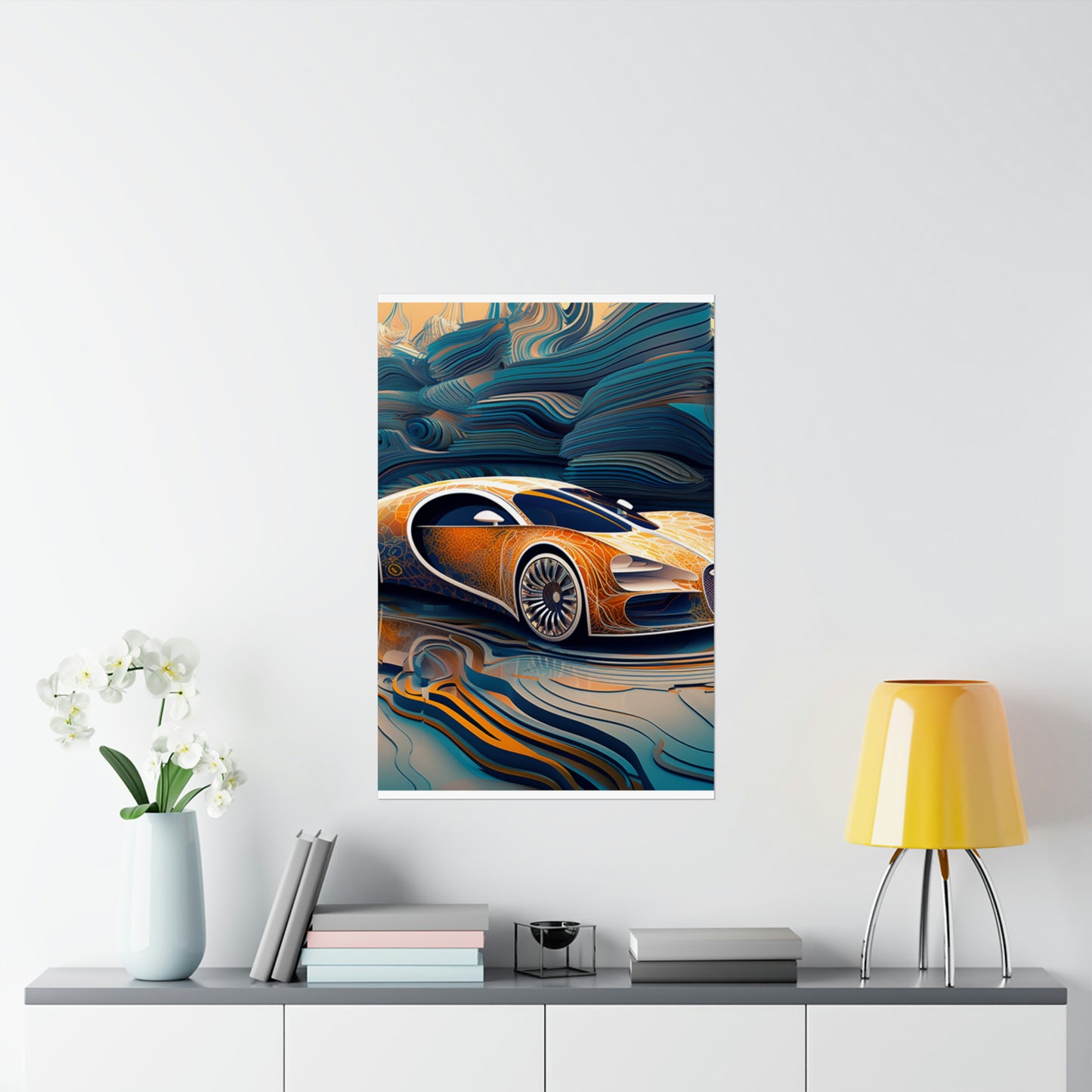 Premium Matte Vertical Posters Bugatti Abstract Flair 1