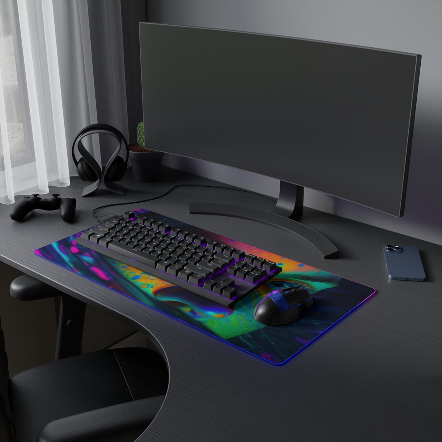 LED Gaming Mouse Pad Florescent Glow 3